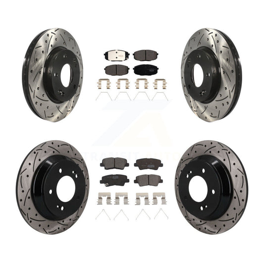 Coated Disc Rotors and Ceramic Brake Pads Kit-KDT-101895