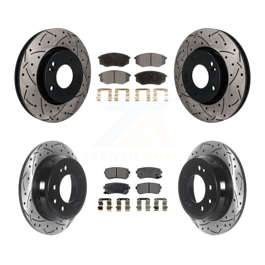 Coated Disc Rotors and Ceramic Brake Pads Kit-KDT-101899