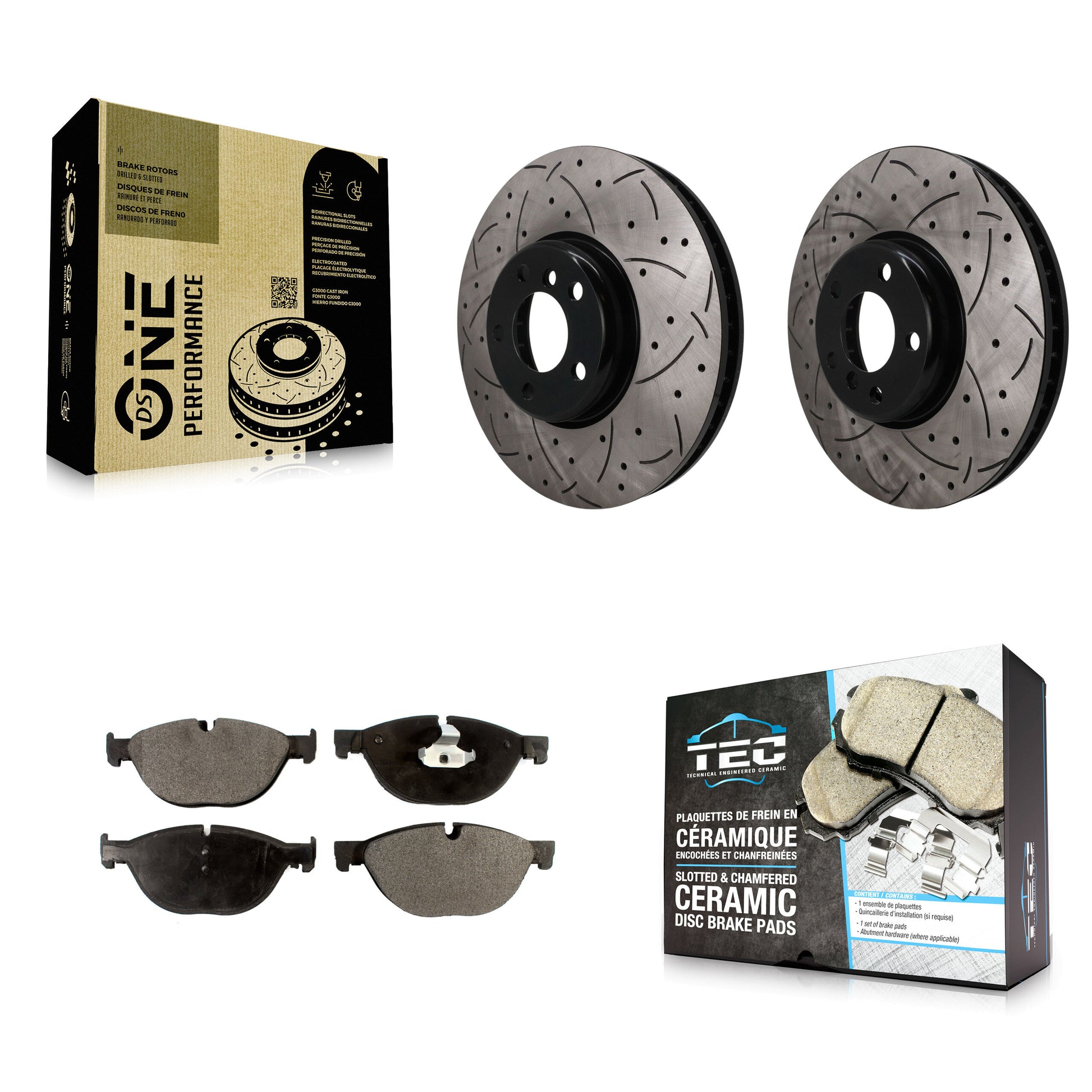 Disc Rotors and Ceramic Brake Pads Kit-KDT-101940