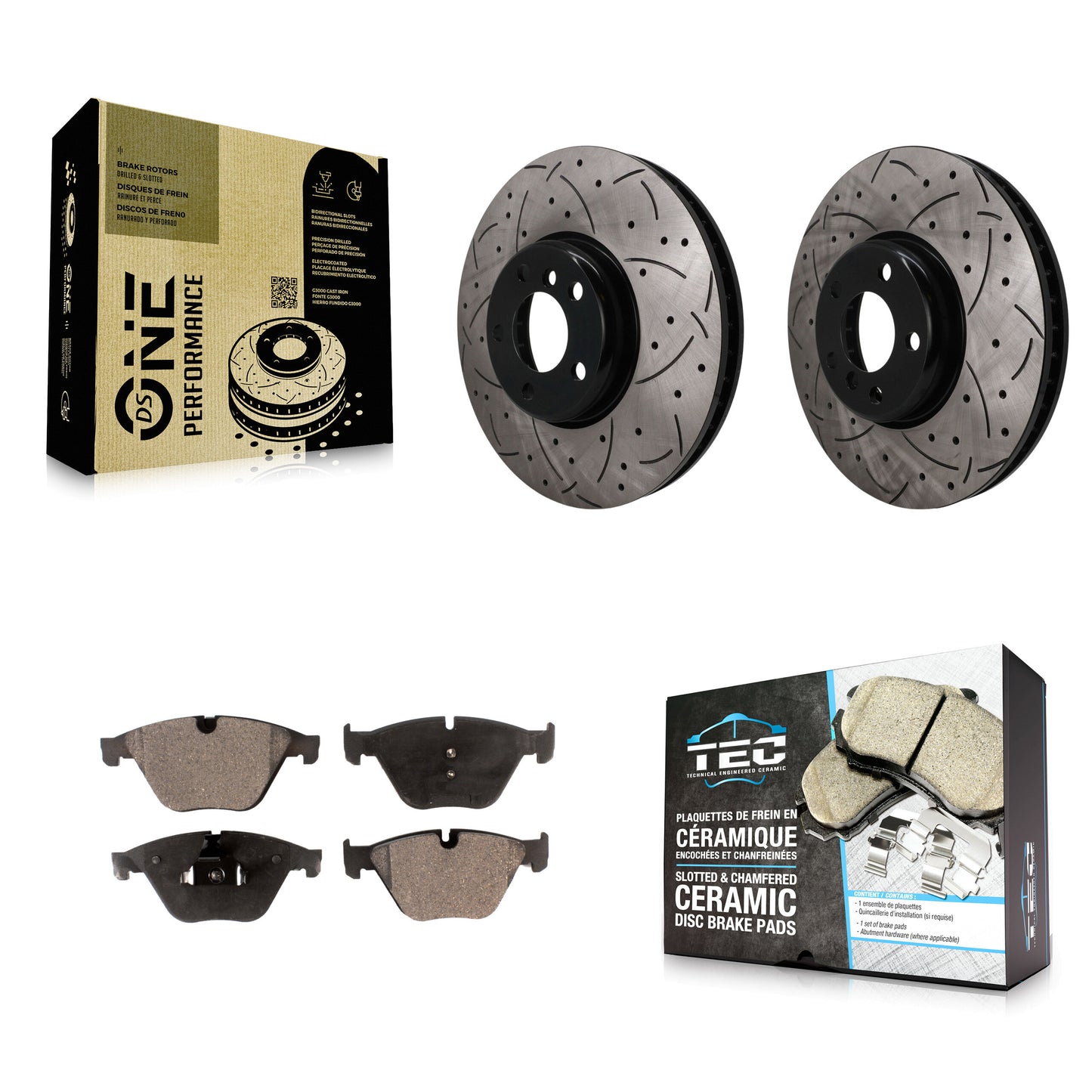 Disc Rotors and Ceramic Brake Pads Kit-KDT-101941 Kit.bestparts.ca