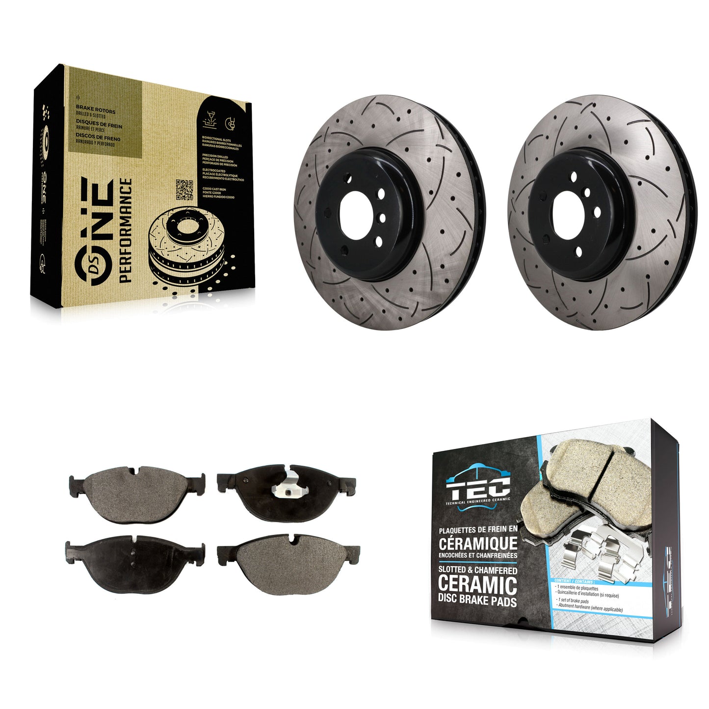 Disc Rotors and Ceramic Brake Pads Kit-KDT-101942 Kit.bestparts.ca