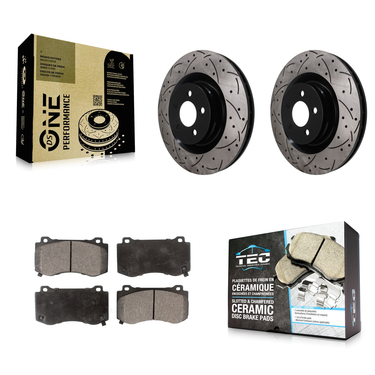 Disc Rotors and Ceramic Brake Pads Kit-KDT-101945 Kit.bestparts.ca