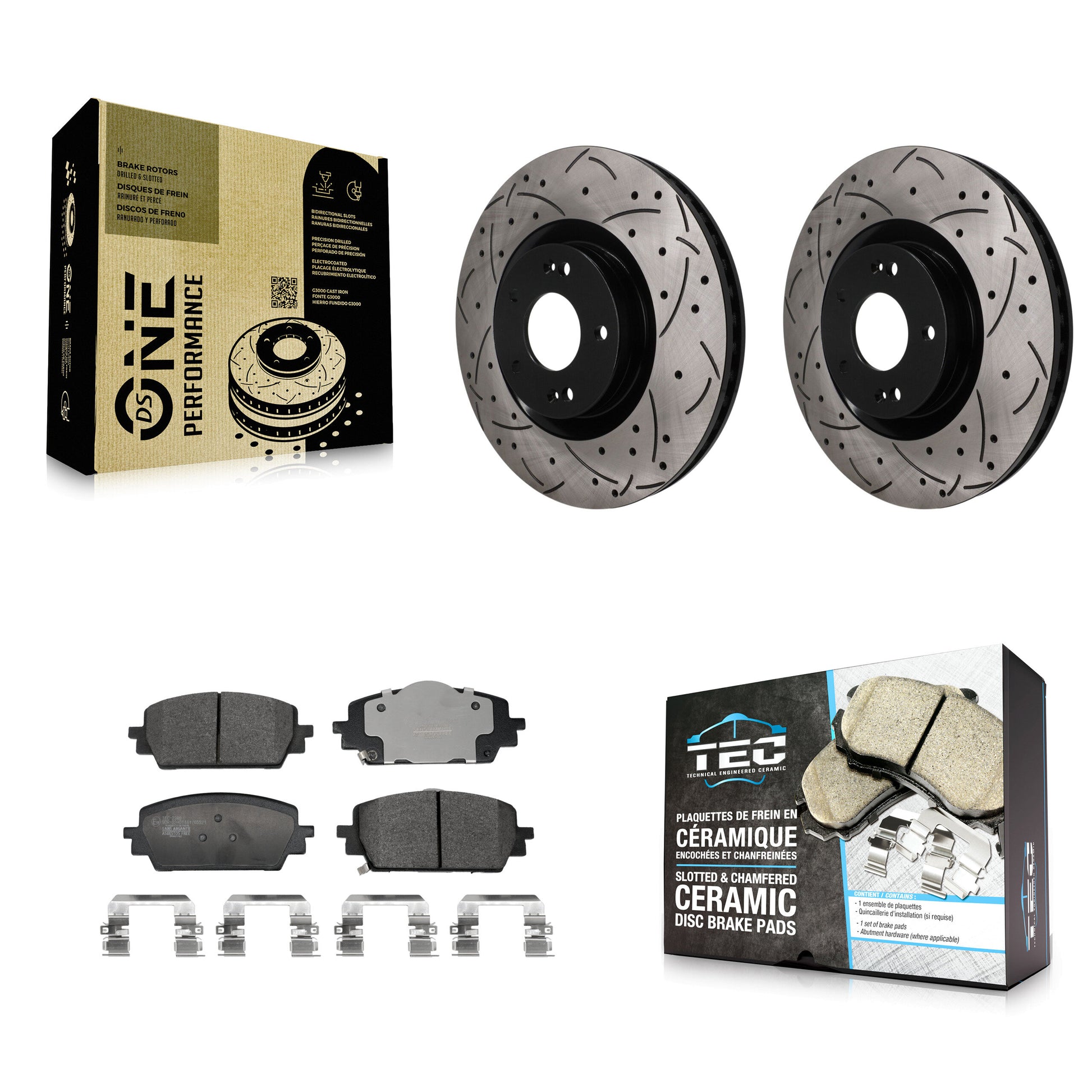 Disc Rotors and Ceramic Brake Pads Kit-KDT-101949