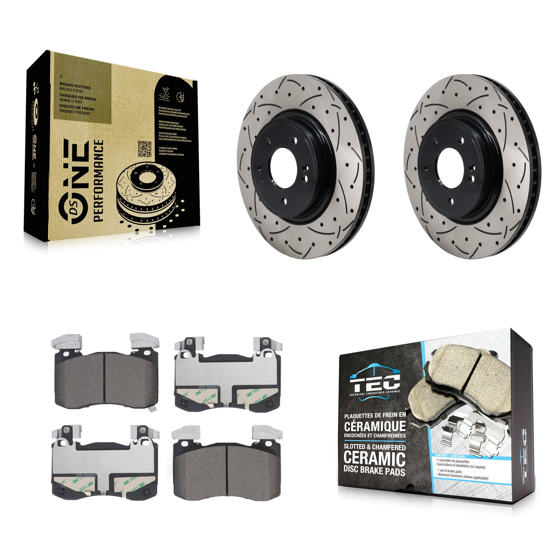 Disc Rotors and Ceramic Brake Pads Kit-KDT-101950