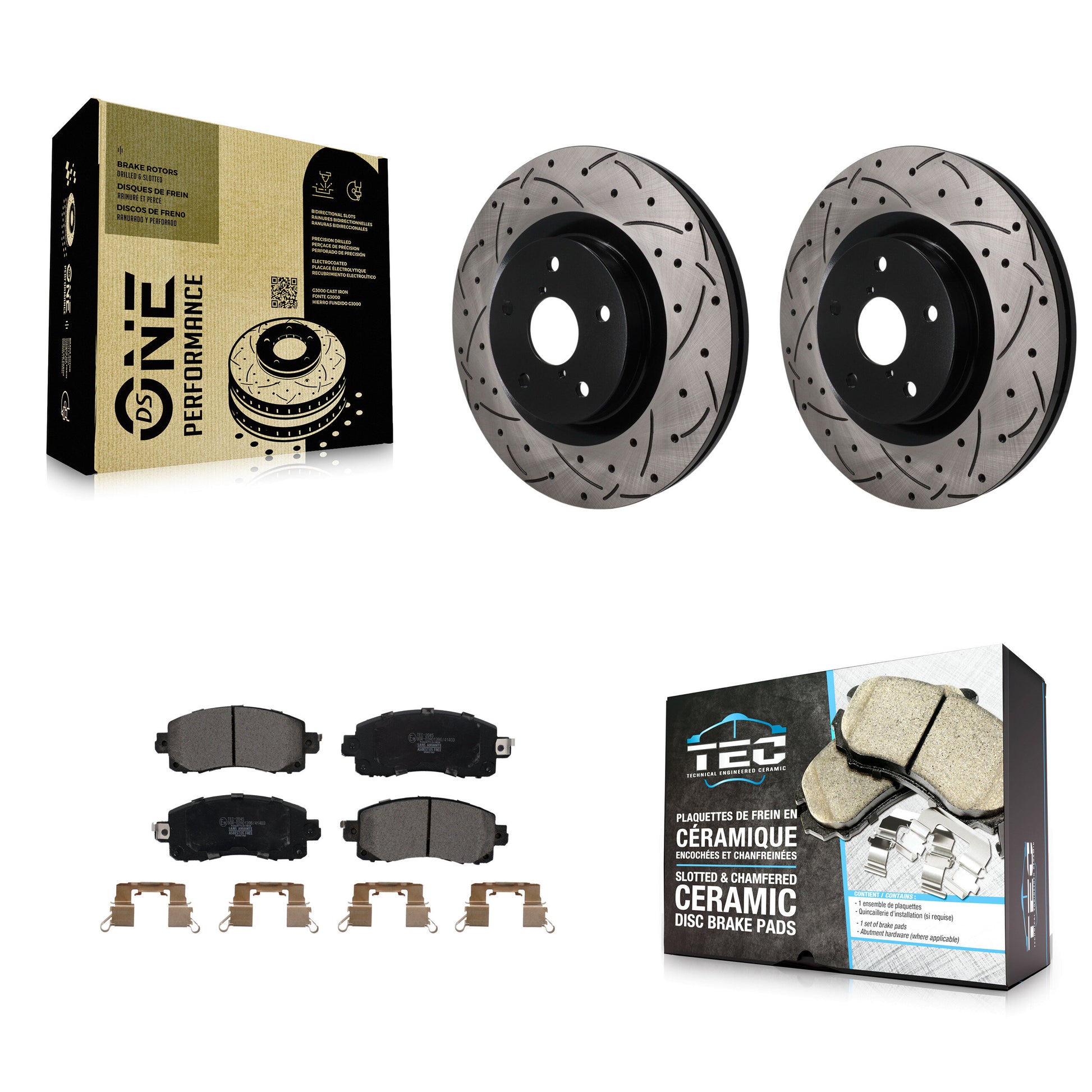 Disc Rotors and Ceramic Brake Pads Kit-KDT-101952