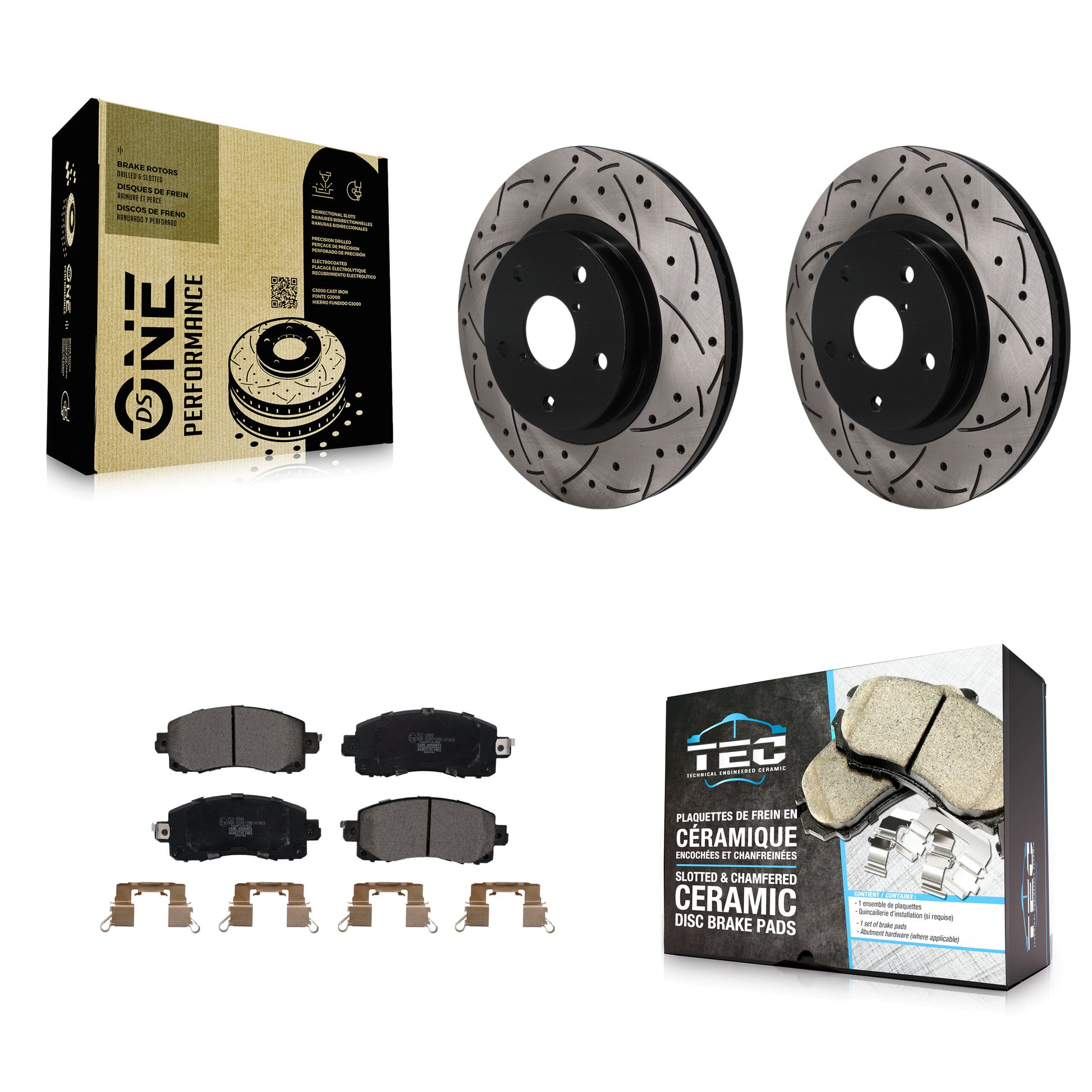 Disc Rotors and Ceramic Brake Pads Kit-KDT-101953