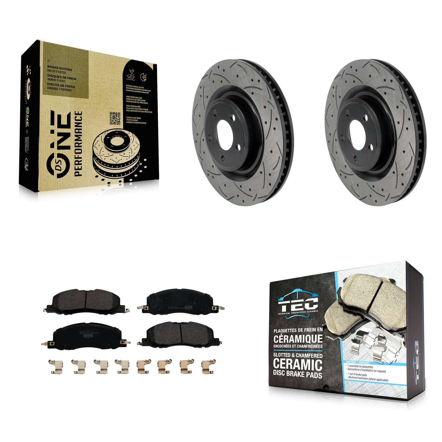 Disc Rotors and Ceramic Brake Pads Kit-KDT-101954 Kit.bestparts.ca