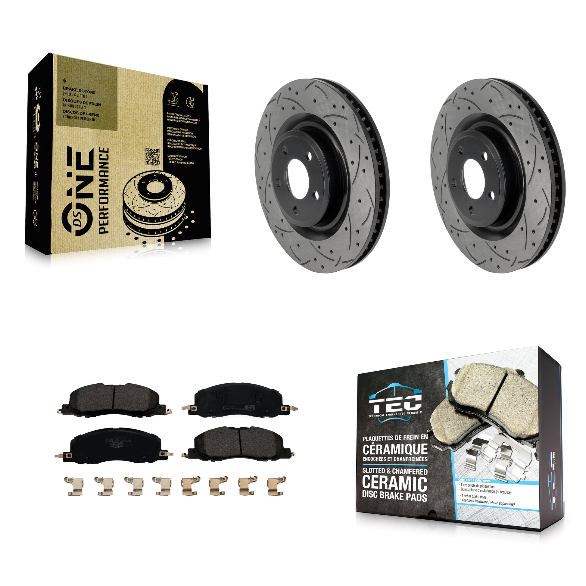 Disc Rotors and Ceramic Brake Pads Kit-KDT-101954