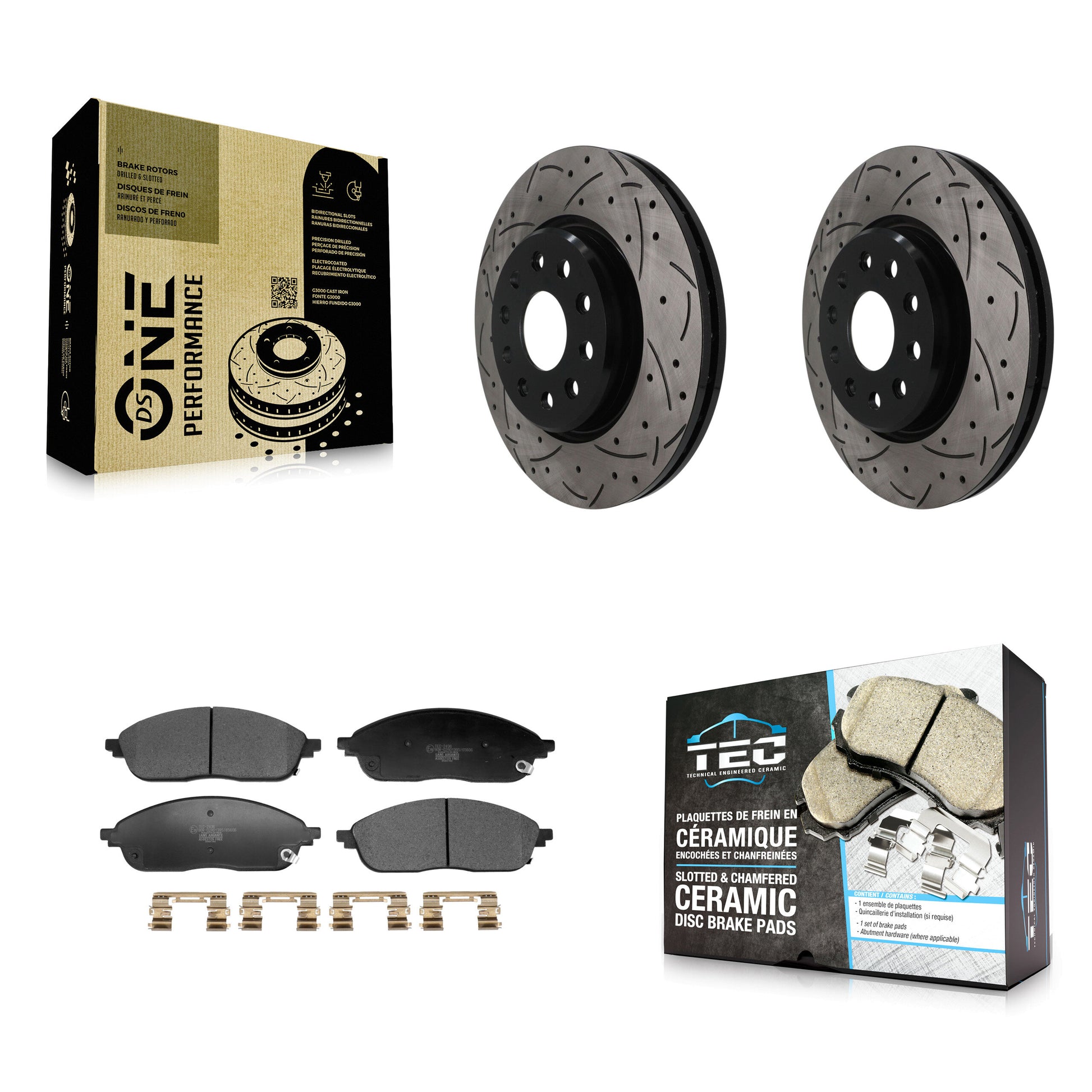 Disc Rotors and Ceramic Brake Pads Kit-KDT-101957