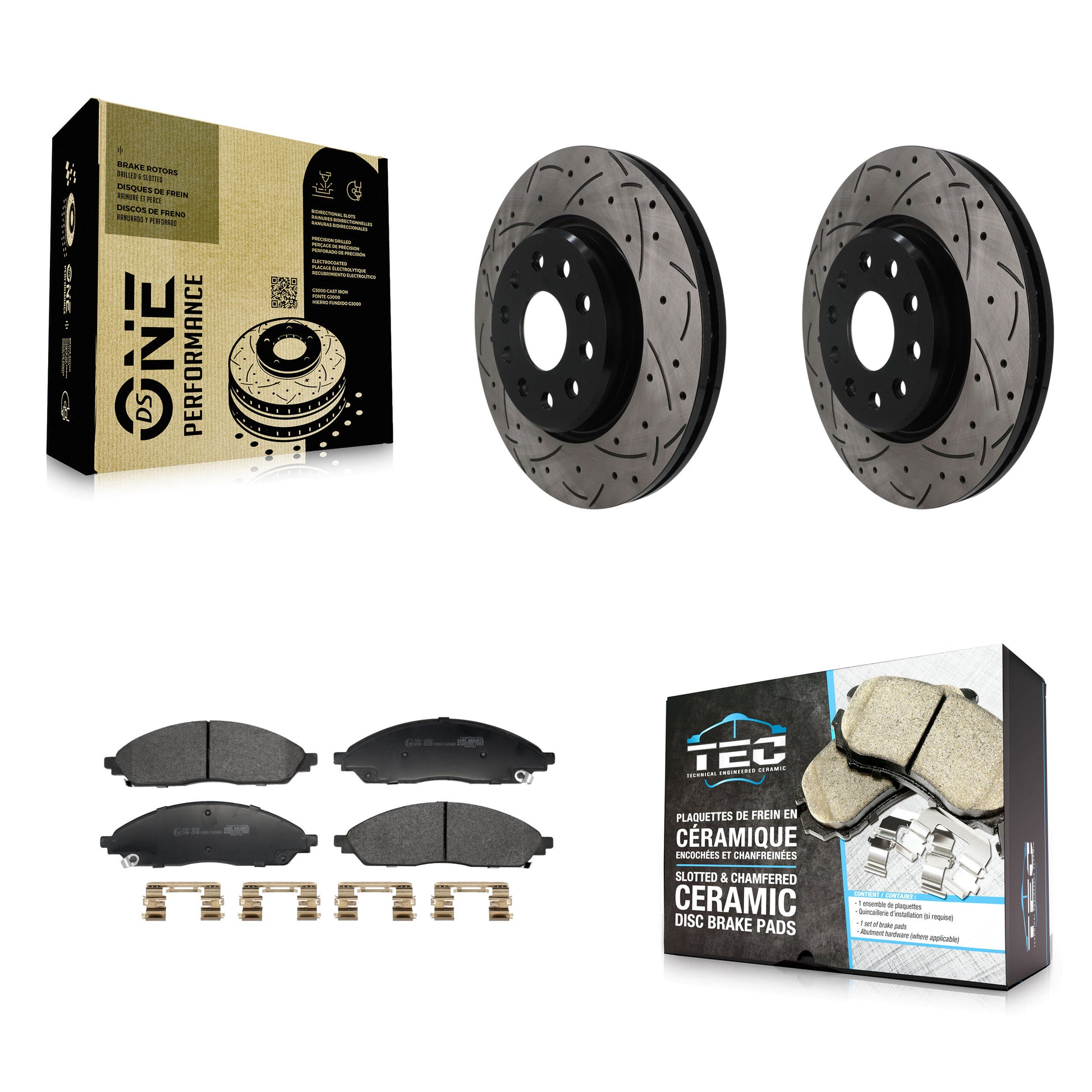 Disc Rotors and Ceramic Brake Pads Kit-KDT-101958