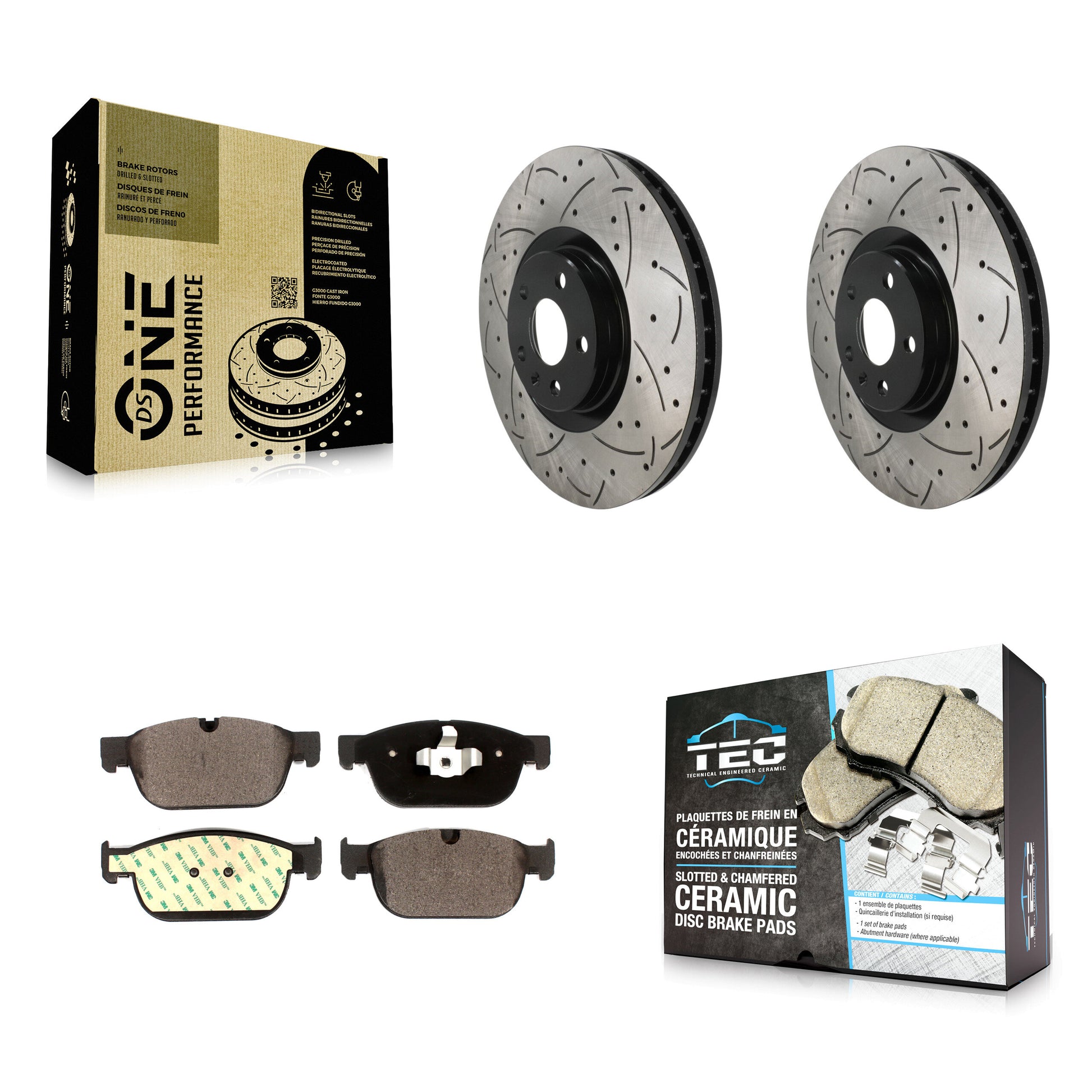 Disc Rotors and Ceramic Brake Pads Kit-KDT-101959