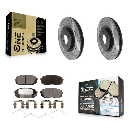 Coated Disc Rotors and Ceramic Brake Pads Kit-KDT-101964