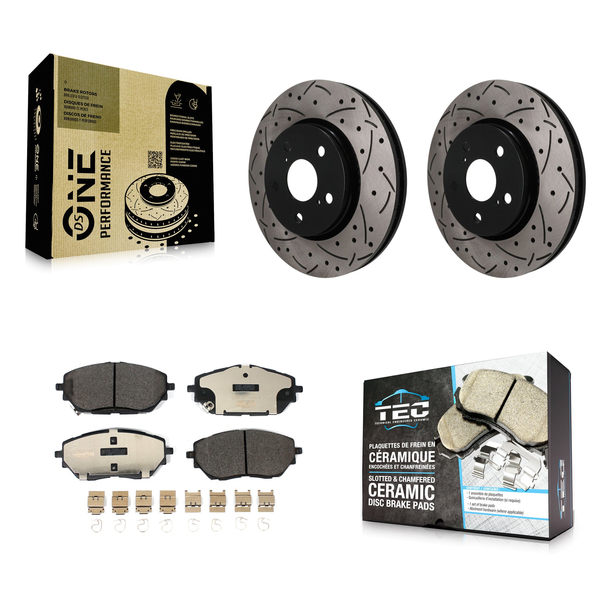Disc Rotors and Ceramic Brake Pads Kit-KDT-101966