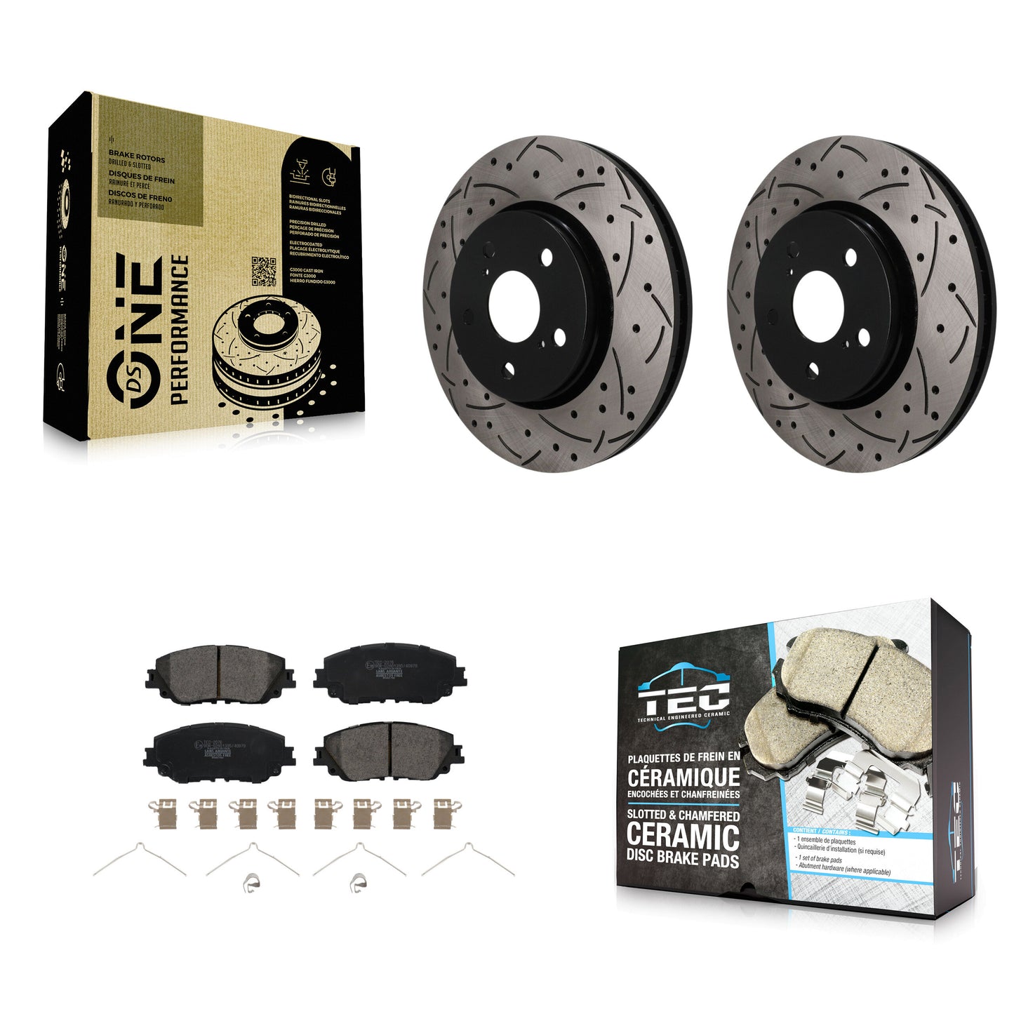 Disc Rotors and Ceramic Brake Pads Kit-KDT-101967 Kit.bestparts.ca