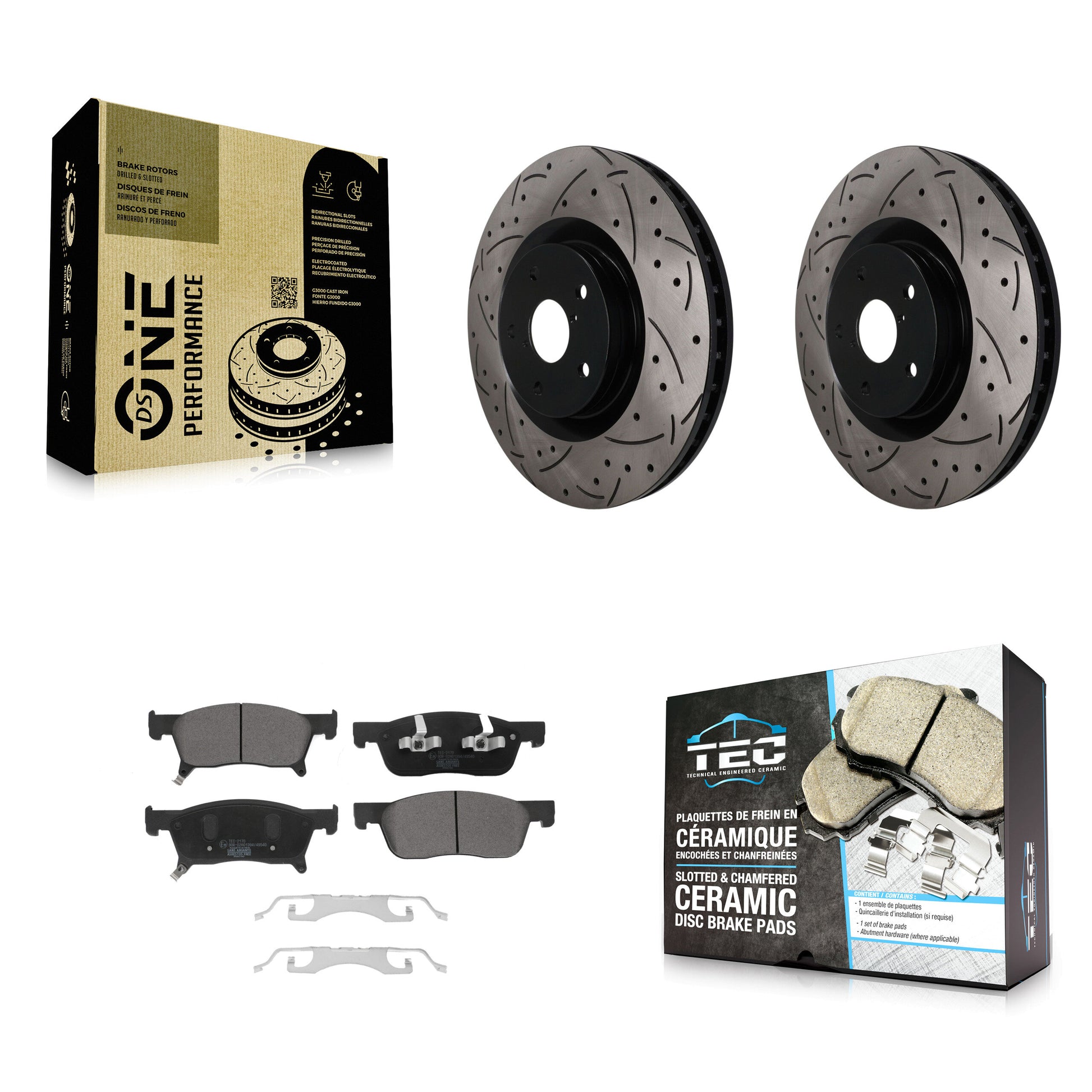Disc Rotors and Ceramic Brake Pads Kit-KDT-101968