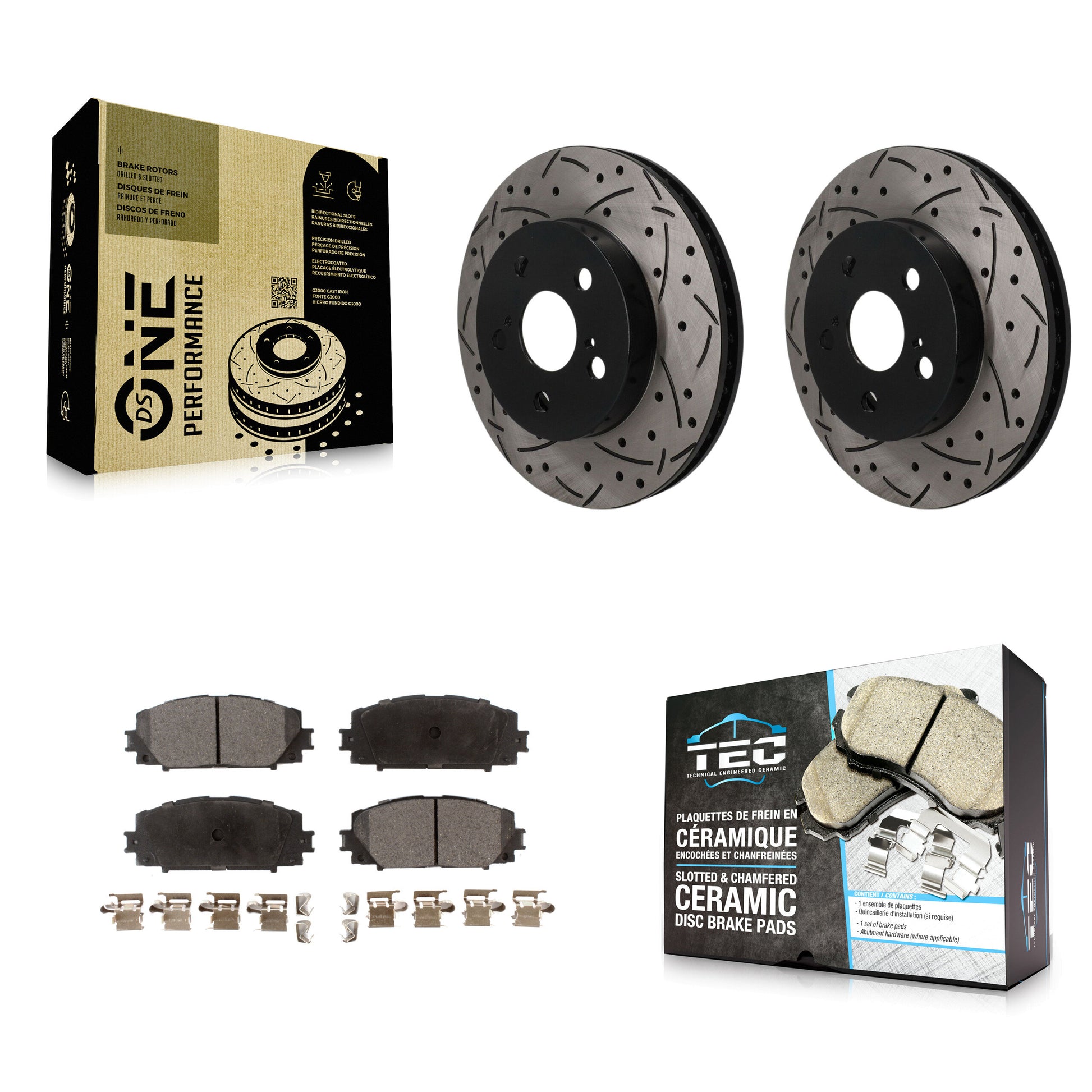 Disc Rotors and Ceramic Brake Pads Kit-KDT-101970