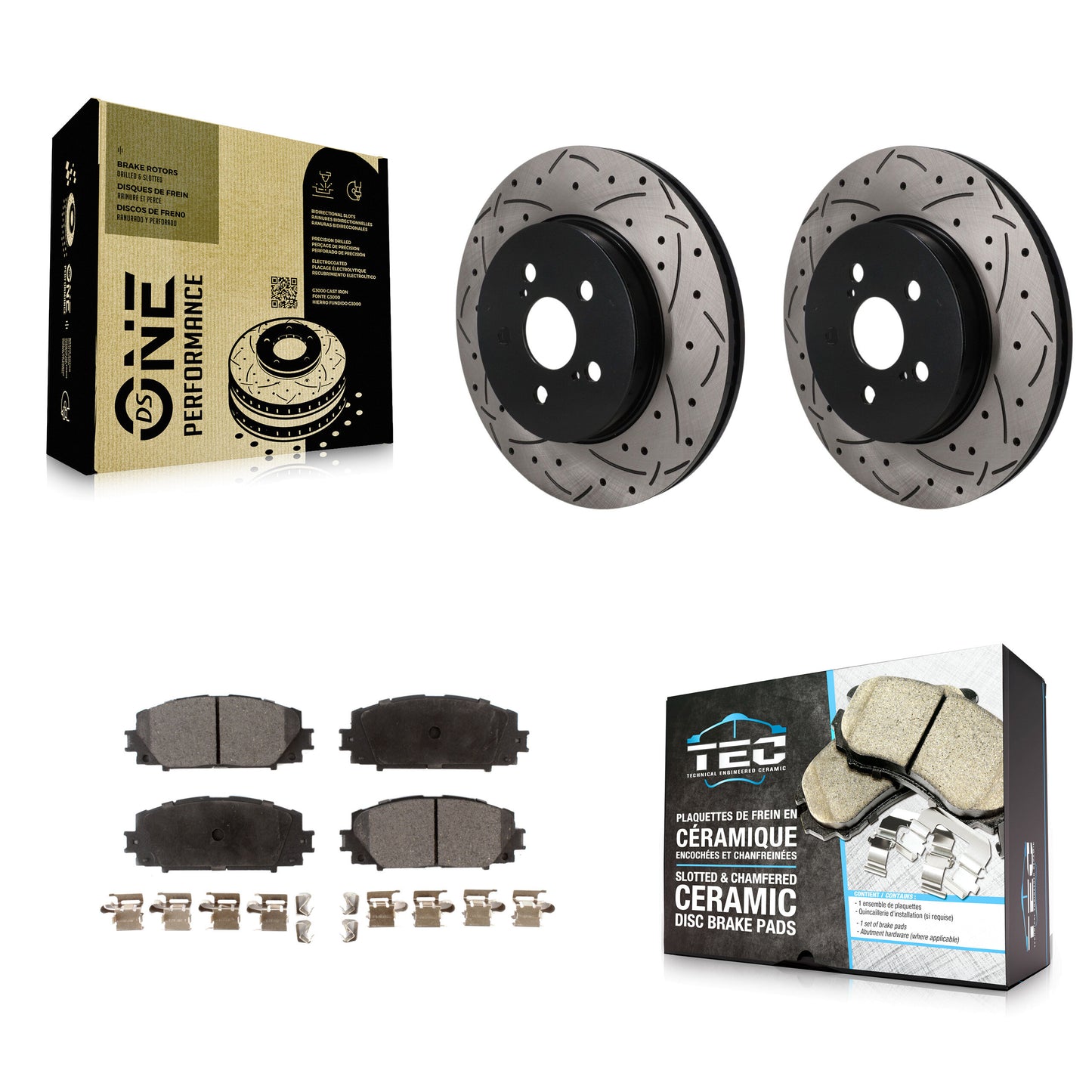 Disc Rotors and Ceramic Brake Pads Kit-KDT-101972 Kit.bestparts.ca