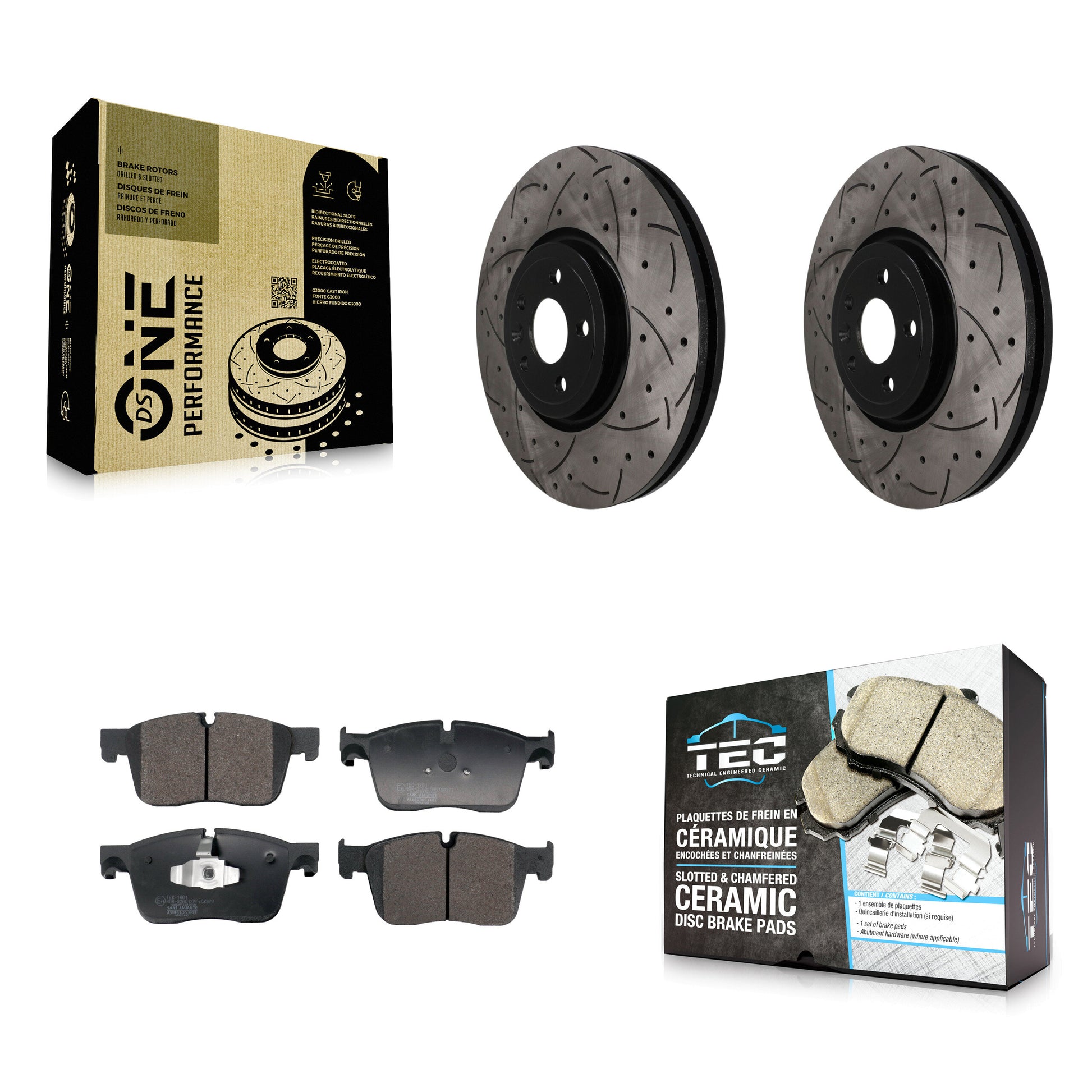 Disc Rotors and Ceramic Brake Pads Kit-KDT-101975