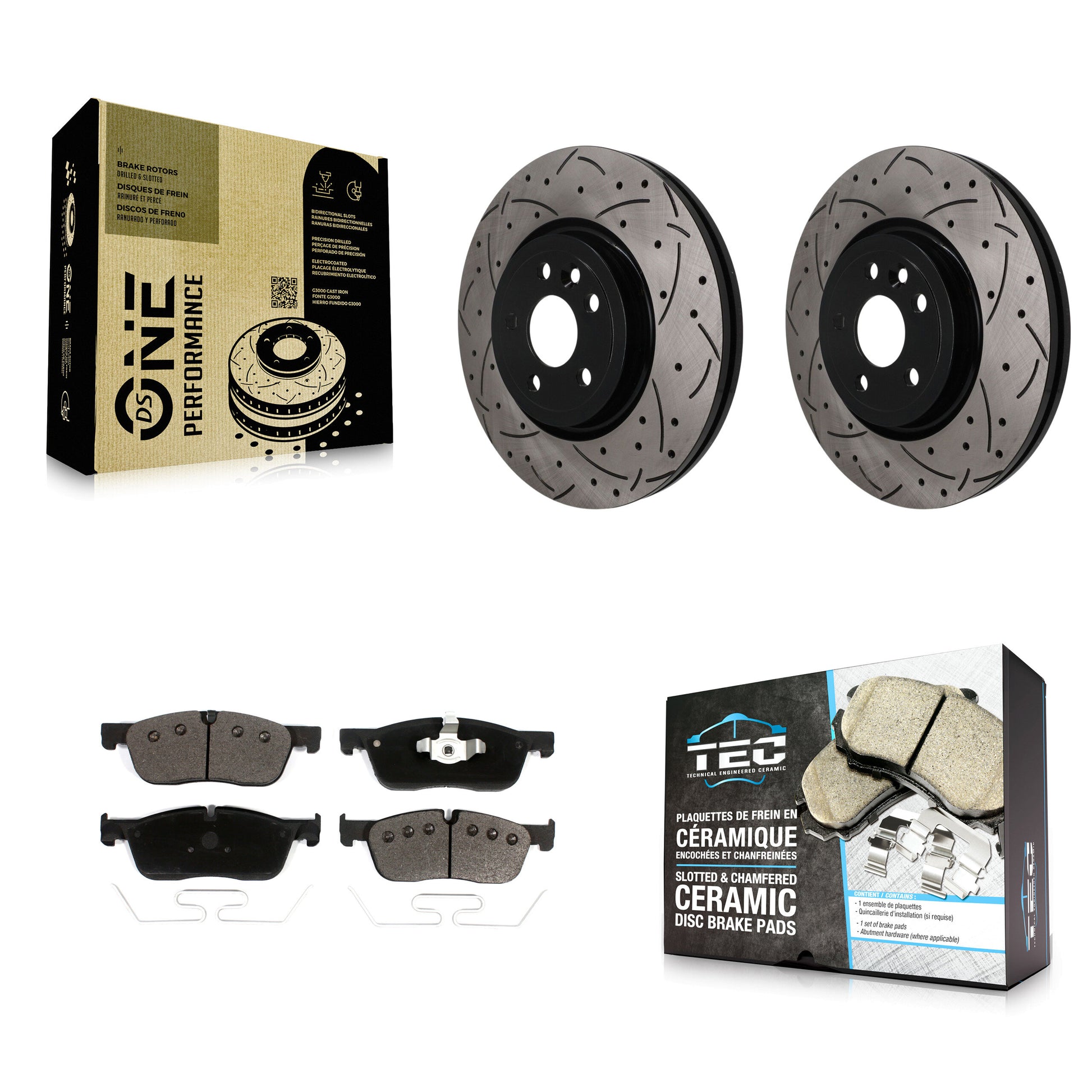 Disc Rotors and Ceramic Brake Pads Kit-KDT-101978
