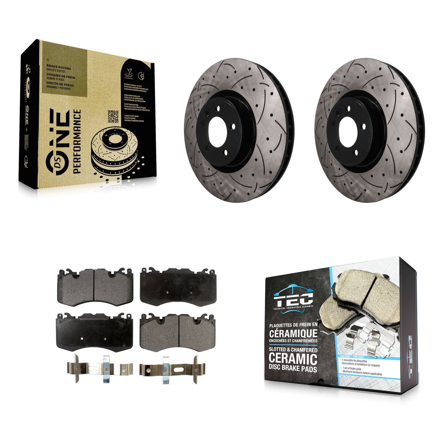 Disc Rotors and Ceramic Brake Pads Kit-KDT-101982 Kit.bestparts.ca