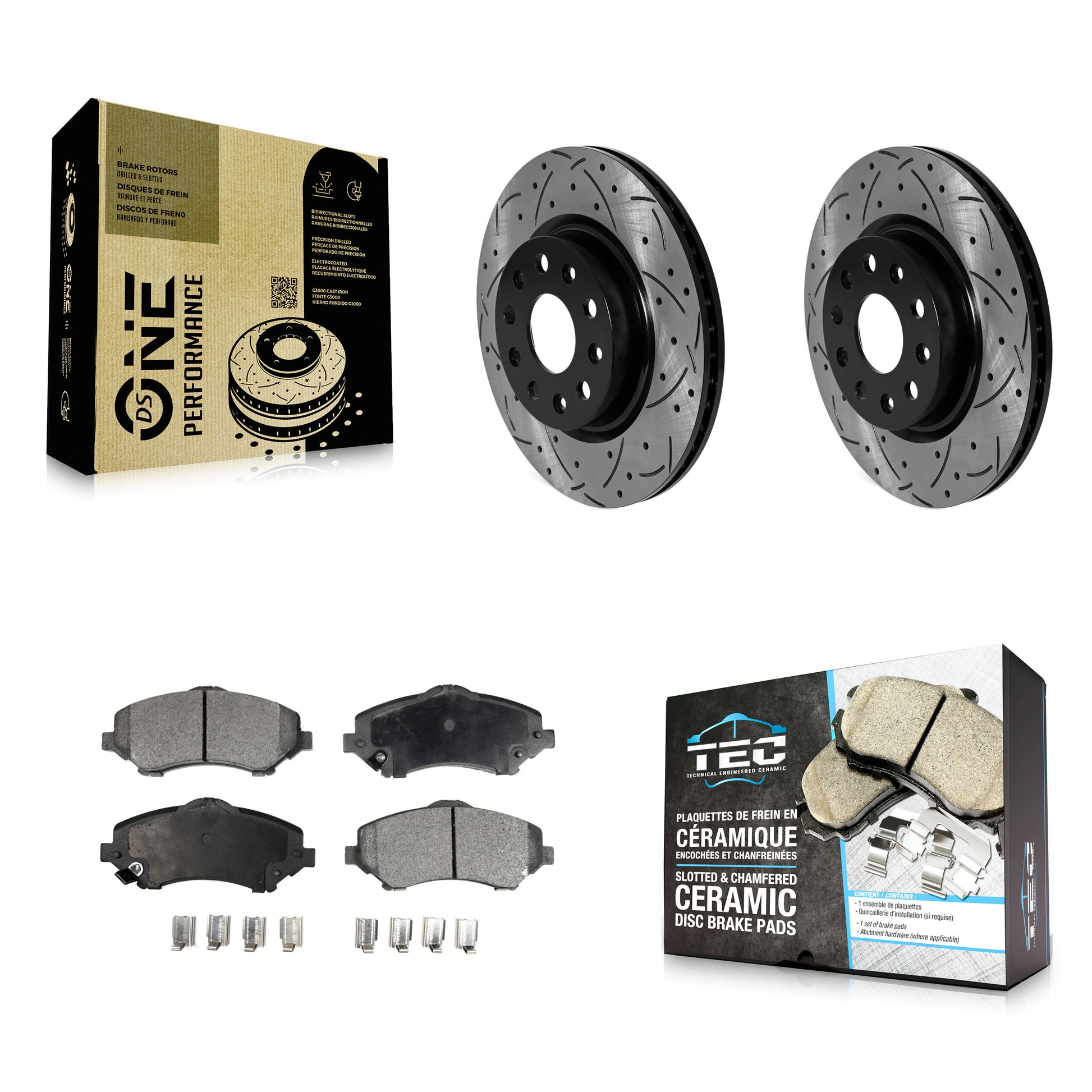 Disc Rotors and Ceramic Brake Pads Kit-KDT-101983