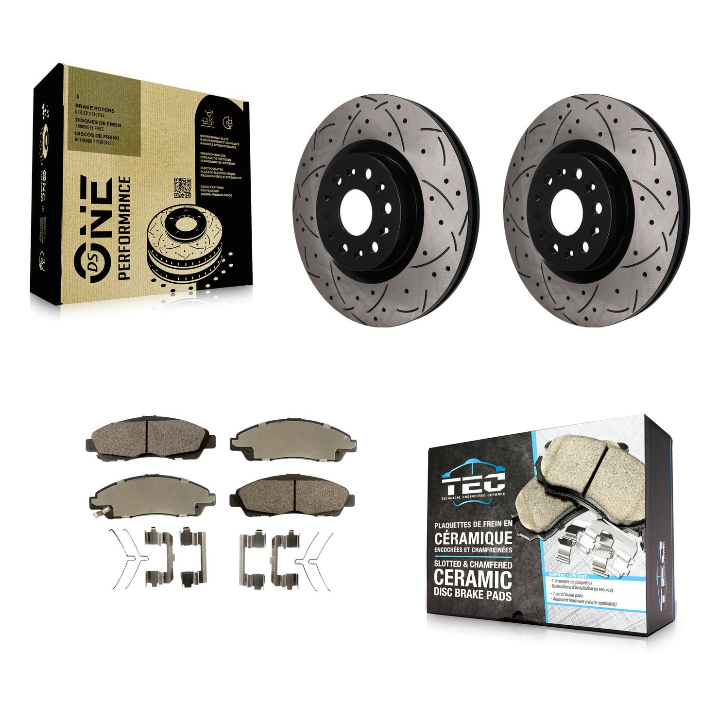 Disc Rotors and Ceramic Brake Pads Kit-KDT-101985 Kit.bestparts.ca