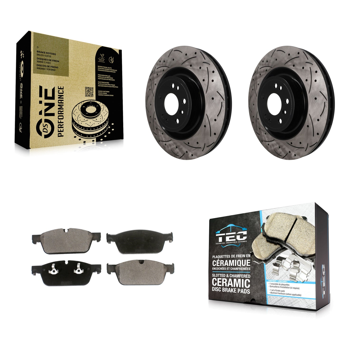 Disc Rotors and Ceramic Brake Pads Kit-KDT-101986 Kit.bestparts.ca