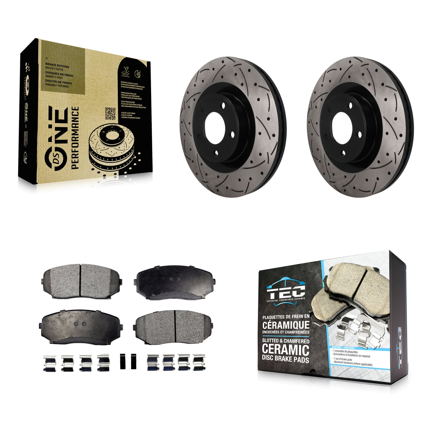 Disc Rotors and Ceramic Brake Pads Kit-KDT-101987 Kit.bestparts.ca