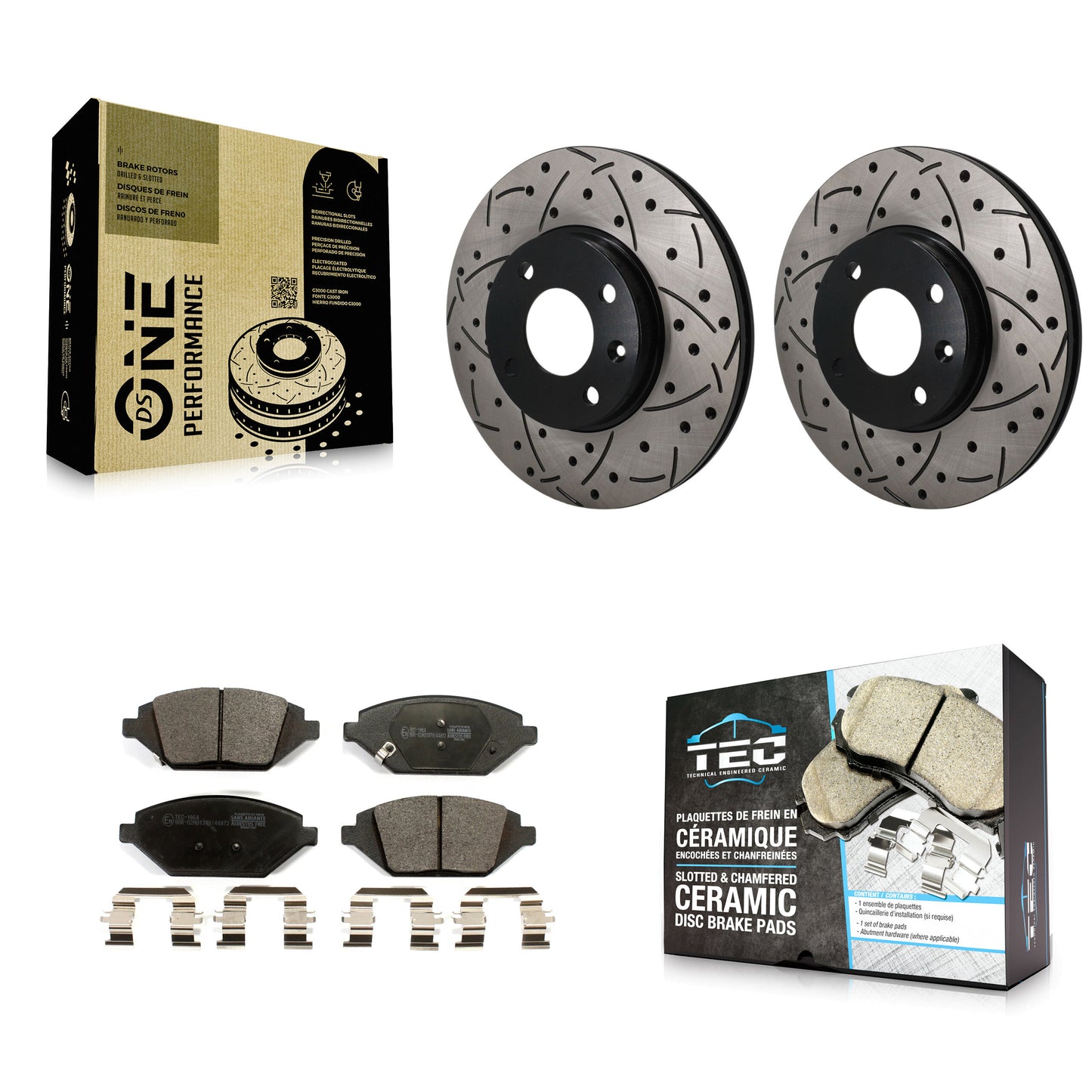 Disc Rotors and Ceramic Brake Pads Kit-KDT-101989 Kit.bestparts.ca