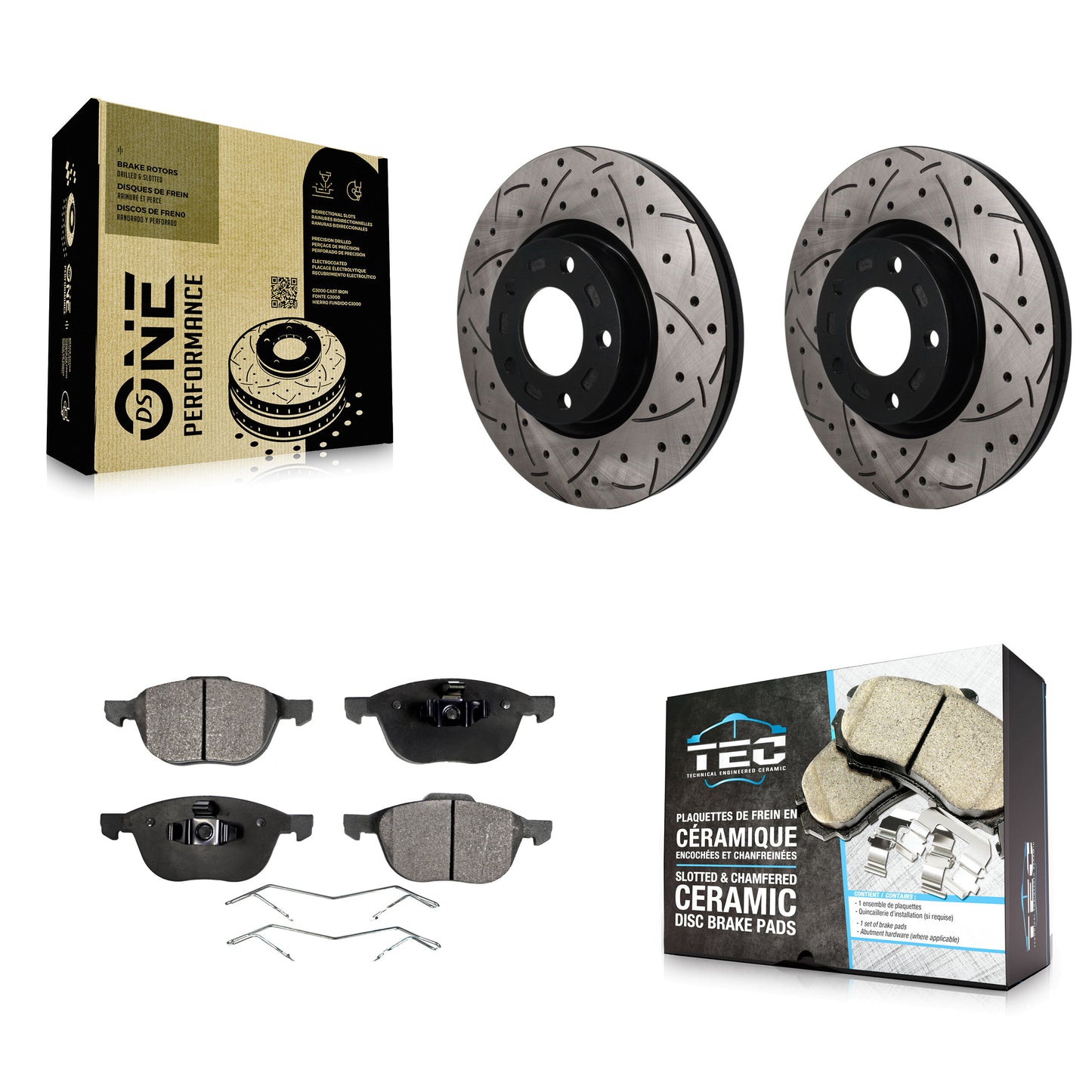 Disc Rotors and Ceramic Brake Pads Kit-KDT-101993 Kit.bestparts.ca