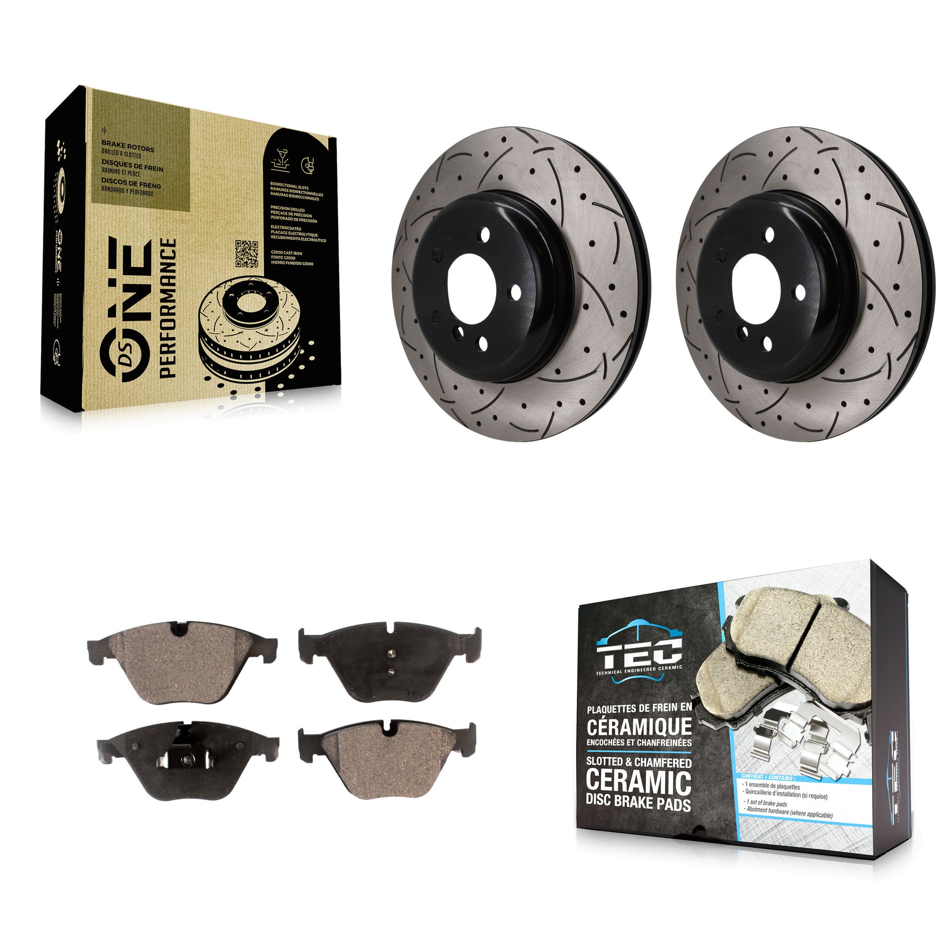 Disc Rotors and Ceramic Brake Pads Kit-KDT-101994