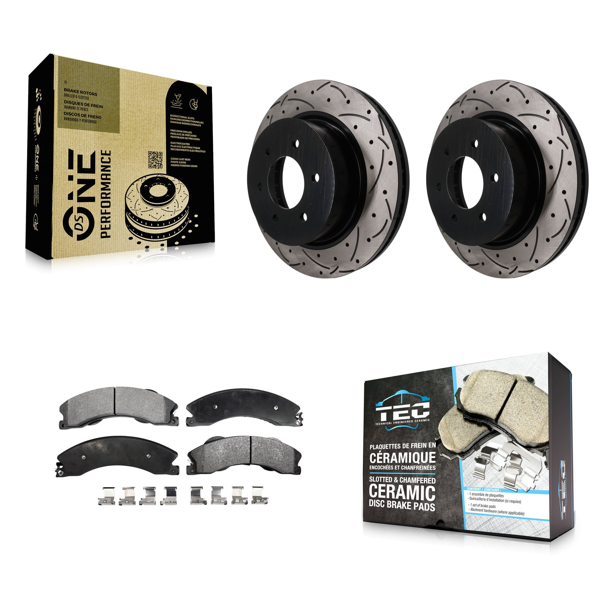 Disc Rotors and Ceramic Brake Pads Kit-KDT-102001
