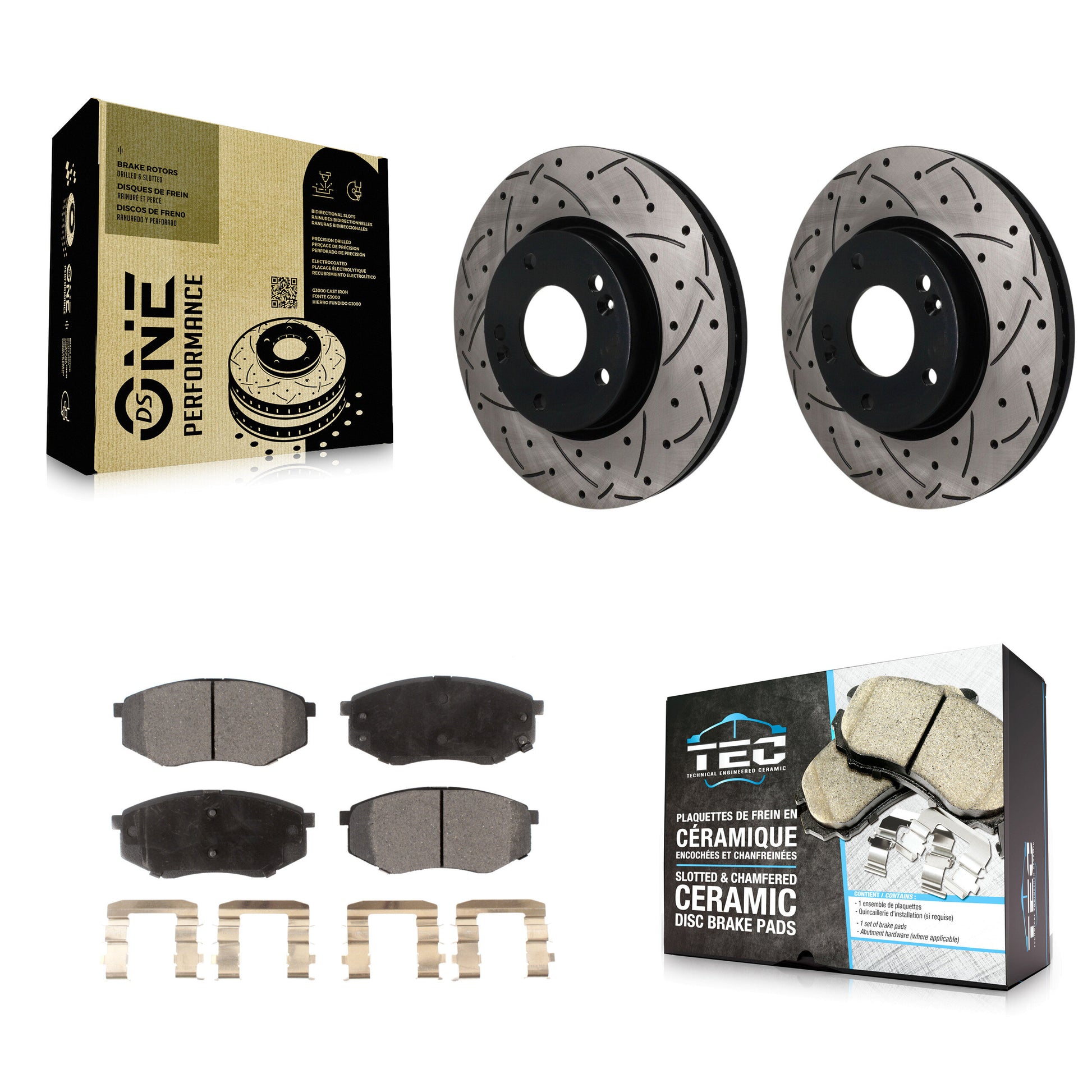 Disc Rotors and Ceramic Brake Pads Kit-KDT-102002