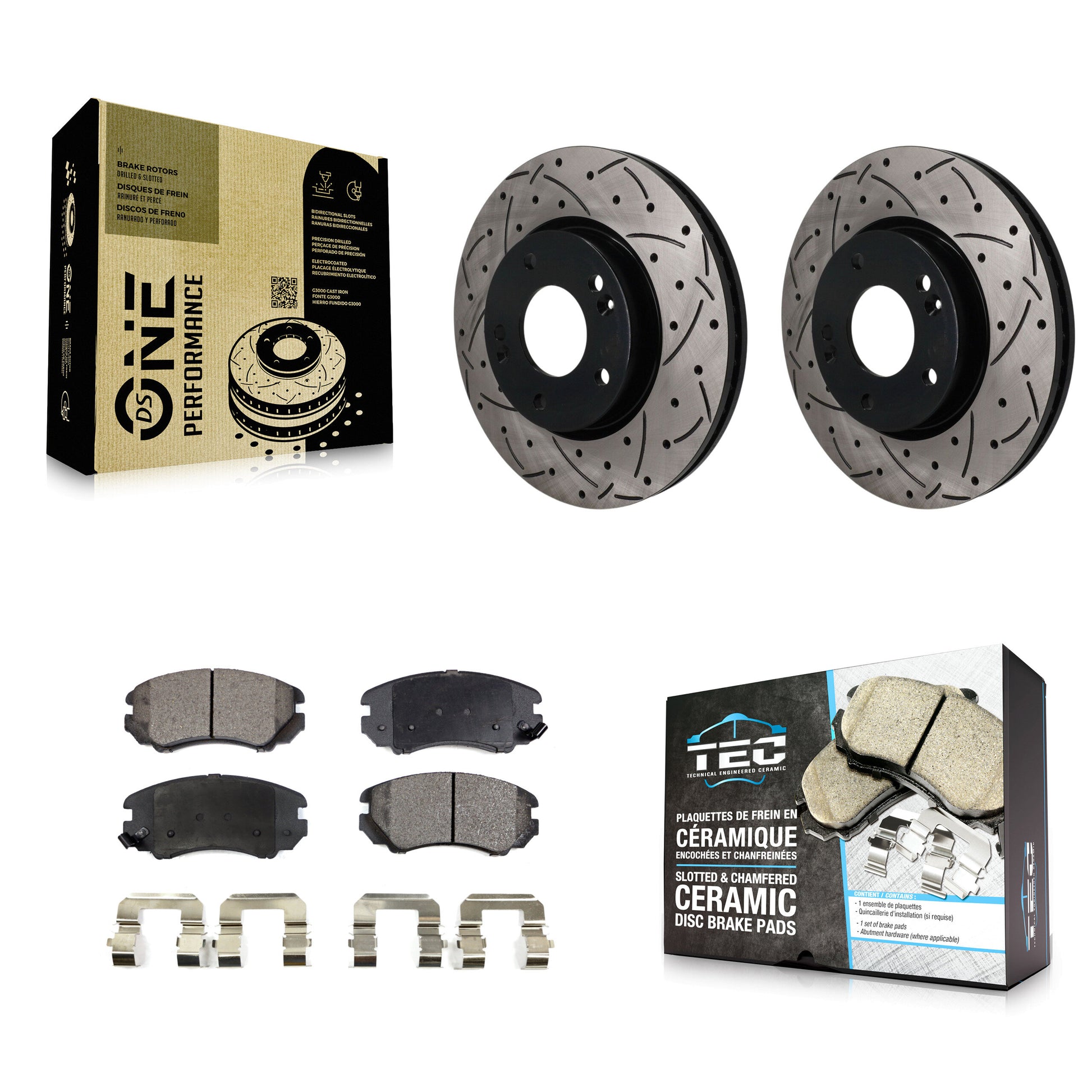 Disc Rotors and Ceramic Brake Pads Kit-KDT-102004