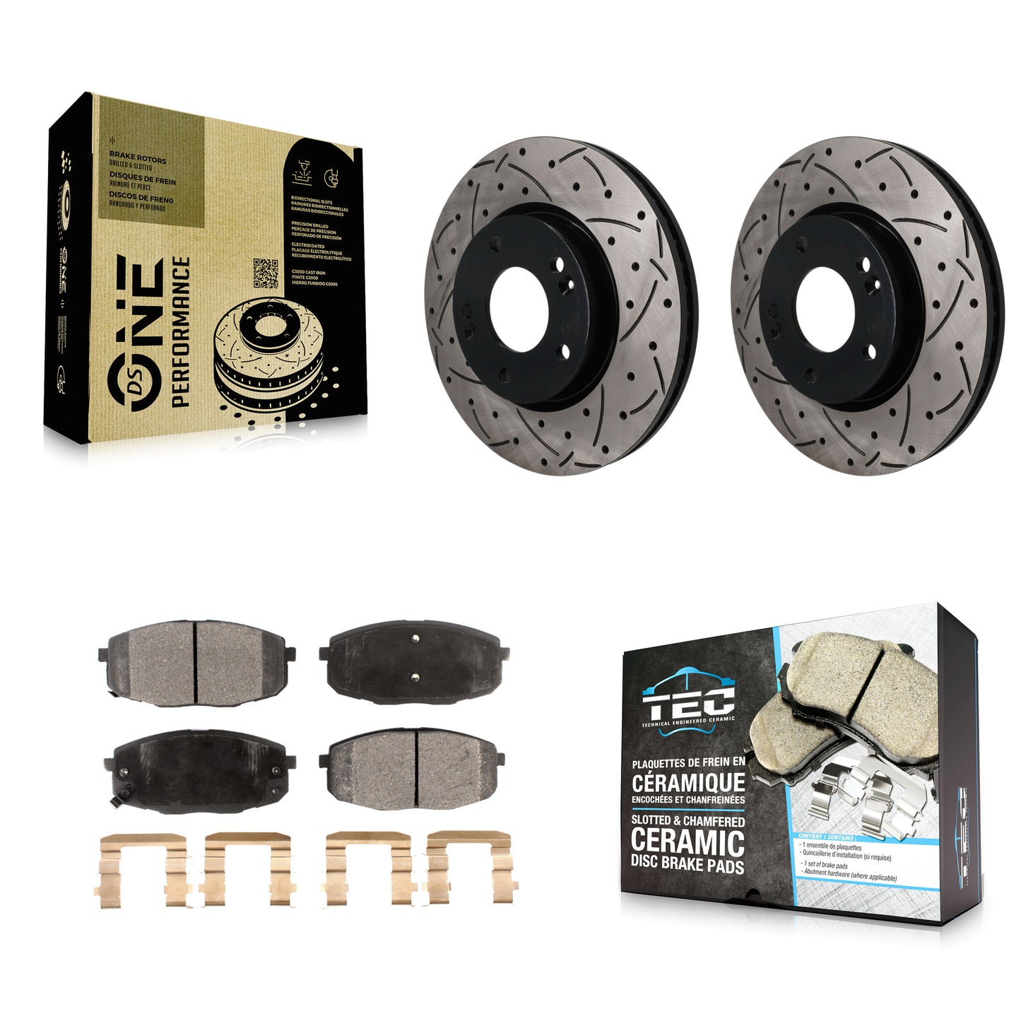 Disc Rotors and Ceramic Brake Pads Kit-KDT-102005 Kit.bestparts.ca