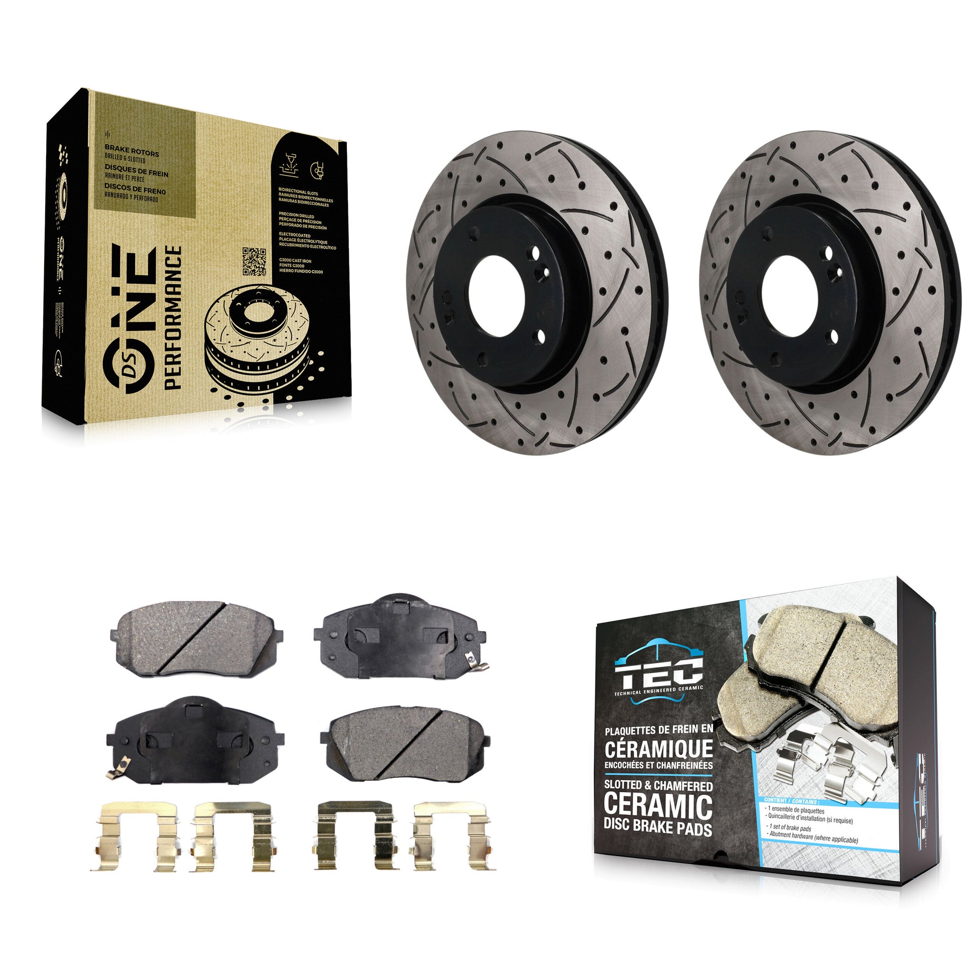 Disc Rotors and Ceramic Brake Pads Kit-KDT-102006