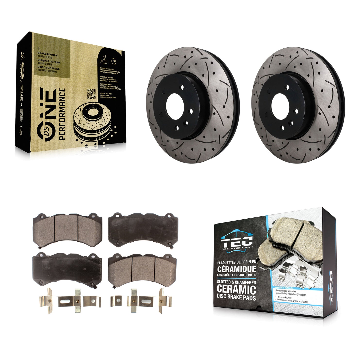 Disc Rotors and Ceramic Brake Pads Kit-KDT-102008 Kit.bestparts.ca