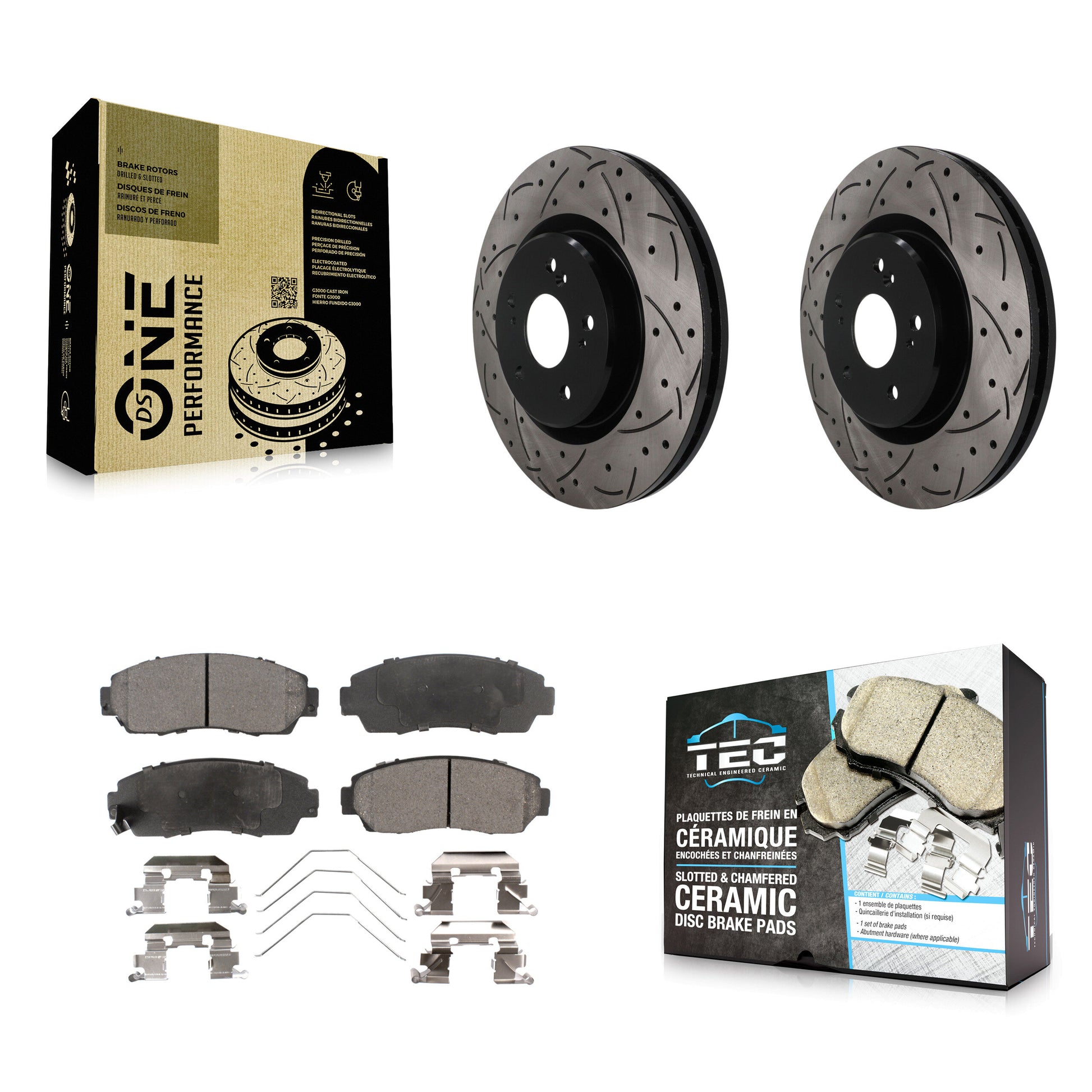 Disc Rotors and Ceramic Brake Pads Kit-KDT-102010