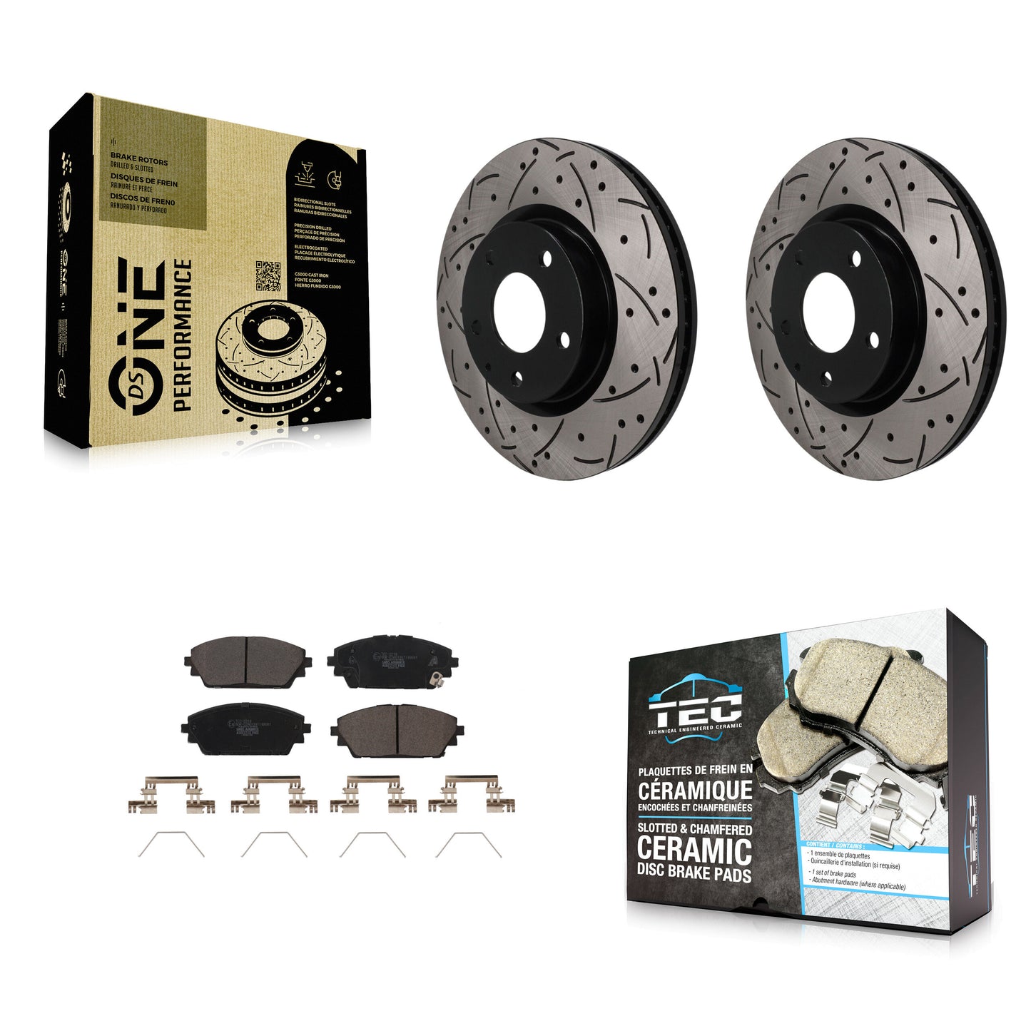 Disc Rotors and Ceramic Brake Pads Kit-KDT-102016 Kit.bestparts.ca
