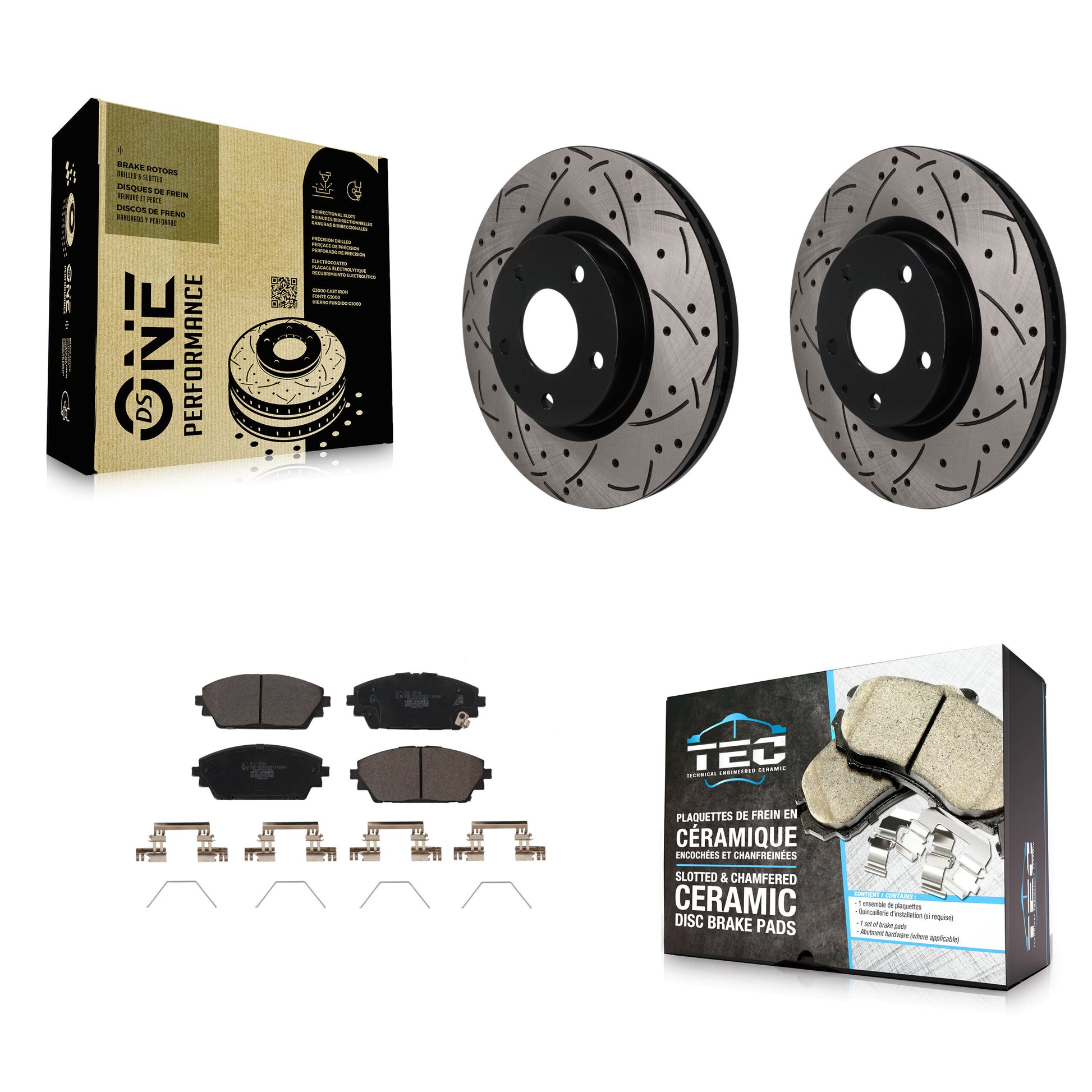 Disc Rotors and Ceramic Brake Pads Kit-KDT-102016