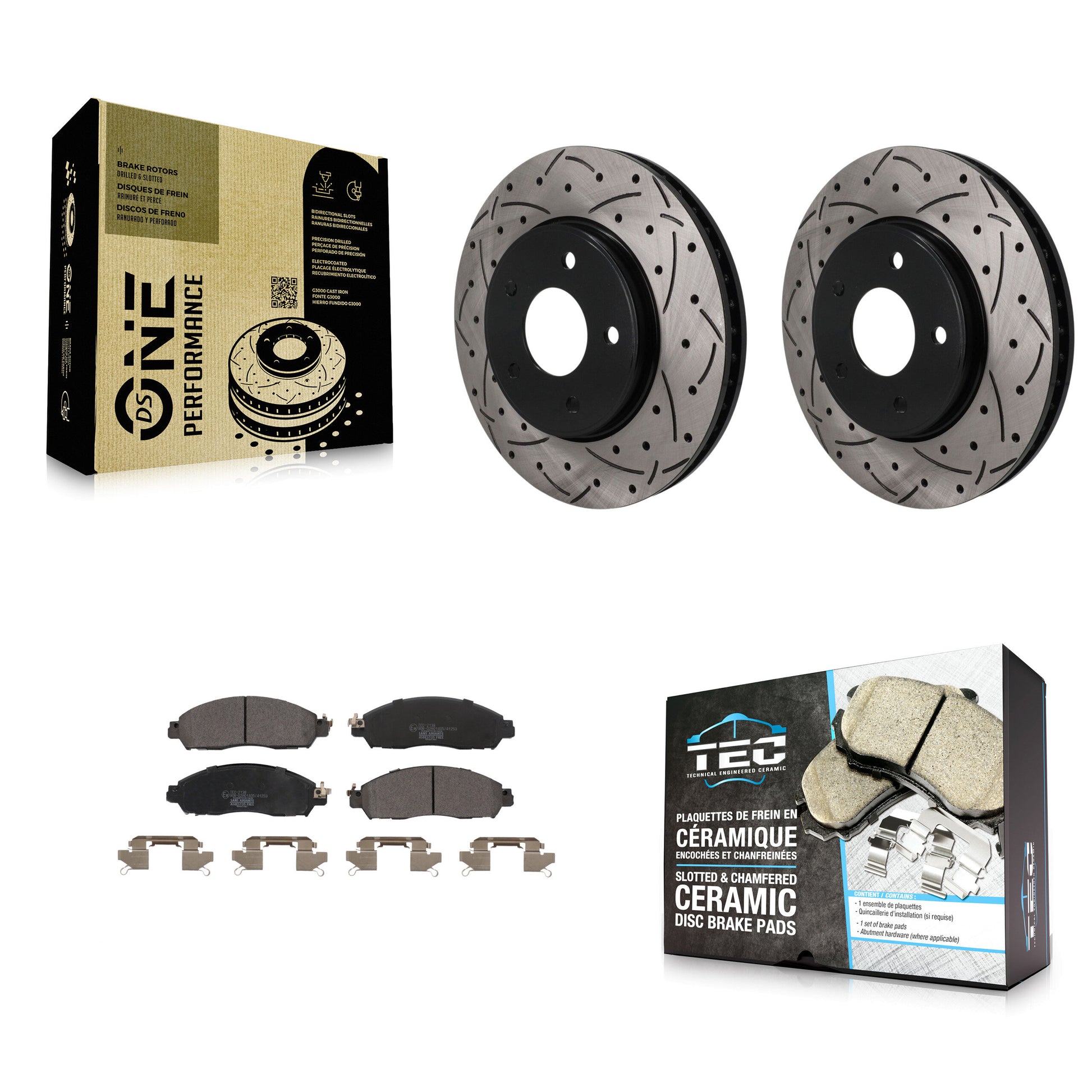 Disc Rotors and Ceramic Brake Pads Kit-KDT-102017