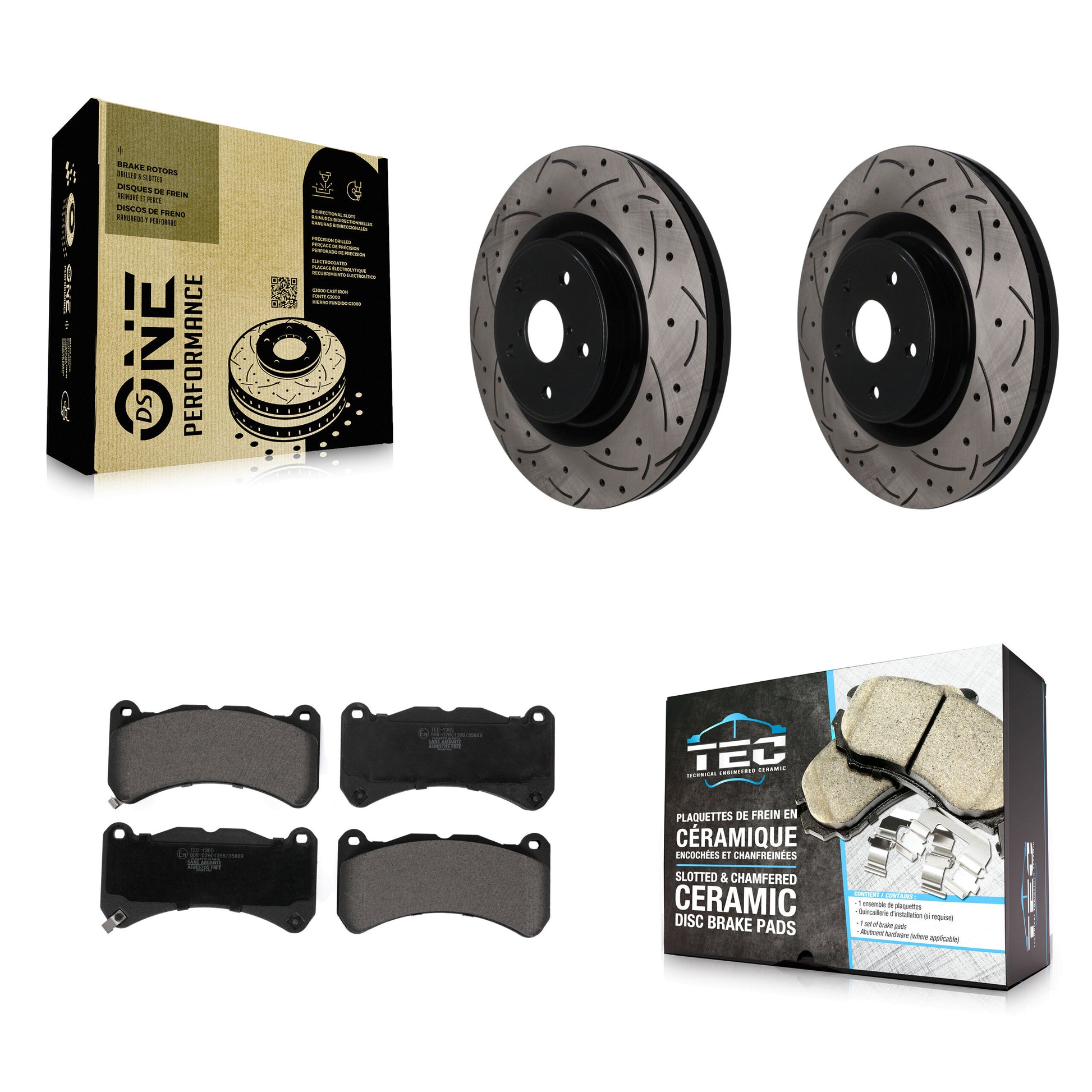 Disc Rotors and Ceramic Brake Pads Kit-KDT-102018