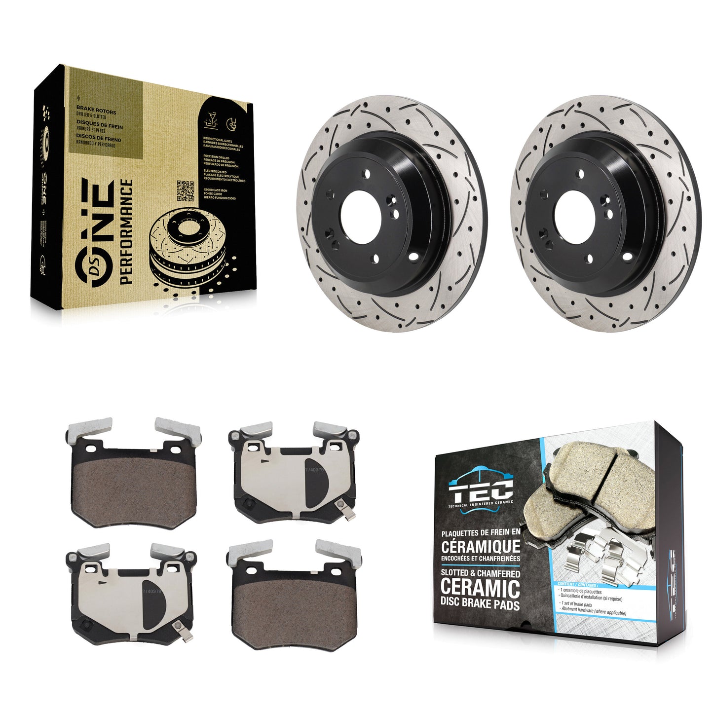 Disc Rotors and Ceramic Brake Pads Kit-KDT-102022 Kit.bestparts.ca