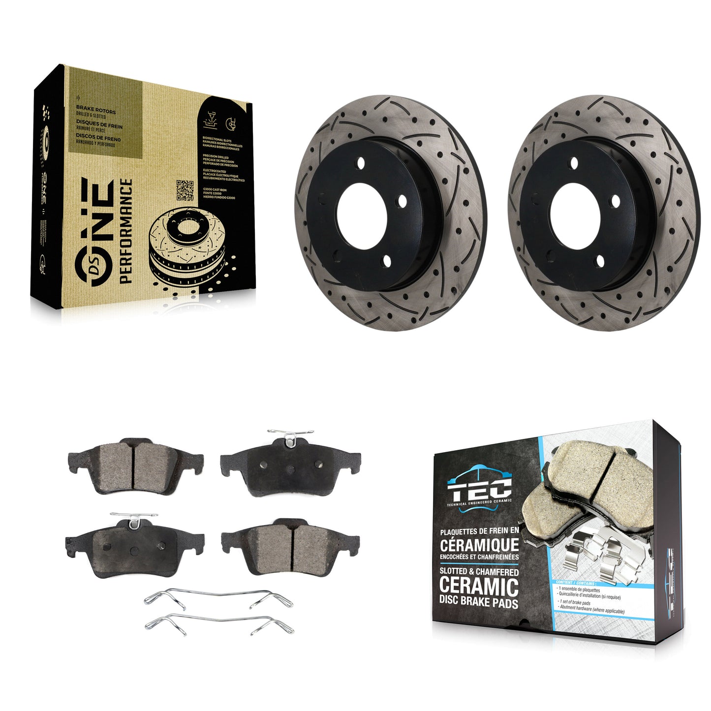 Disc Rotors and Ceramic Brake Pads Kit-KDT-102027 Kit.bestparts.ca