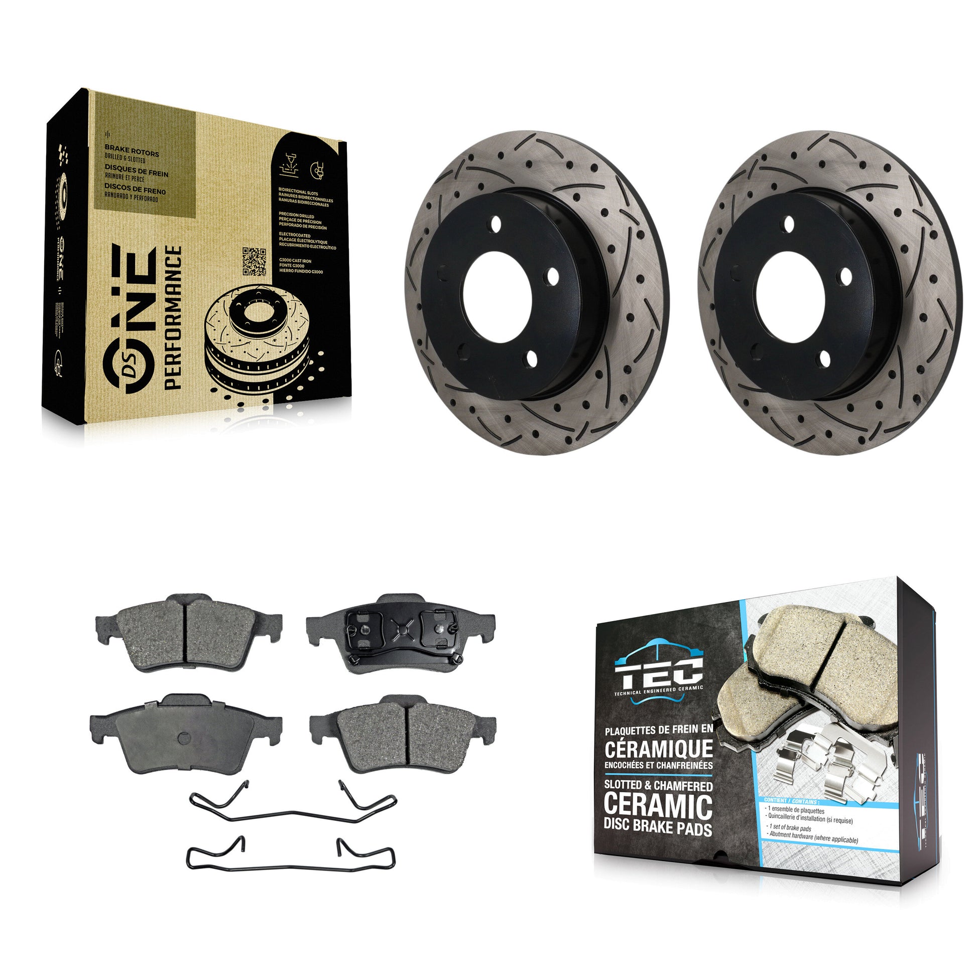 Disc Rotors and Ceramic Brake Pads Kit-KDT-102028