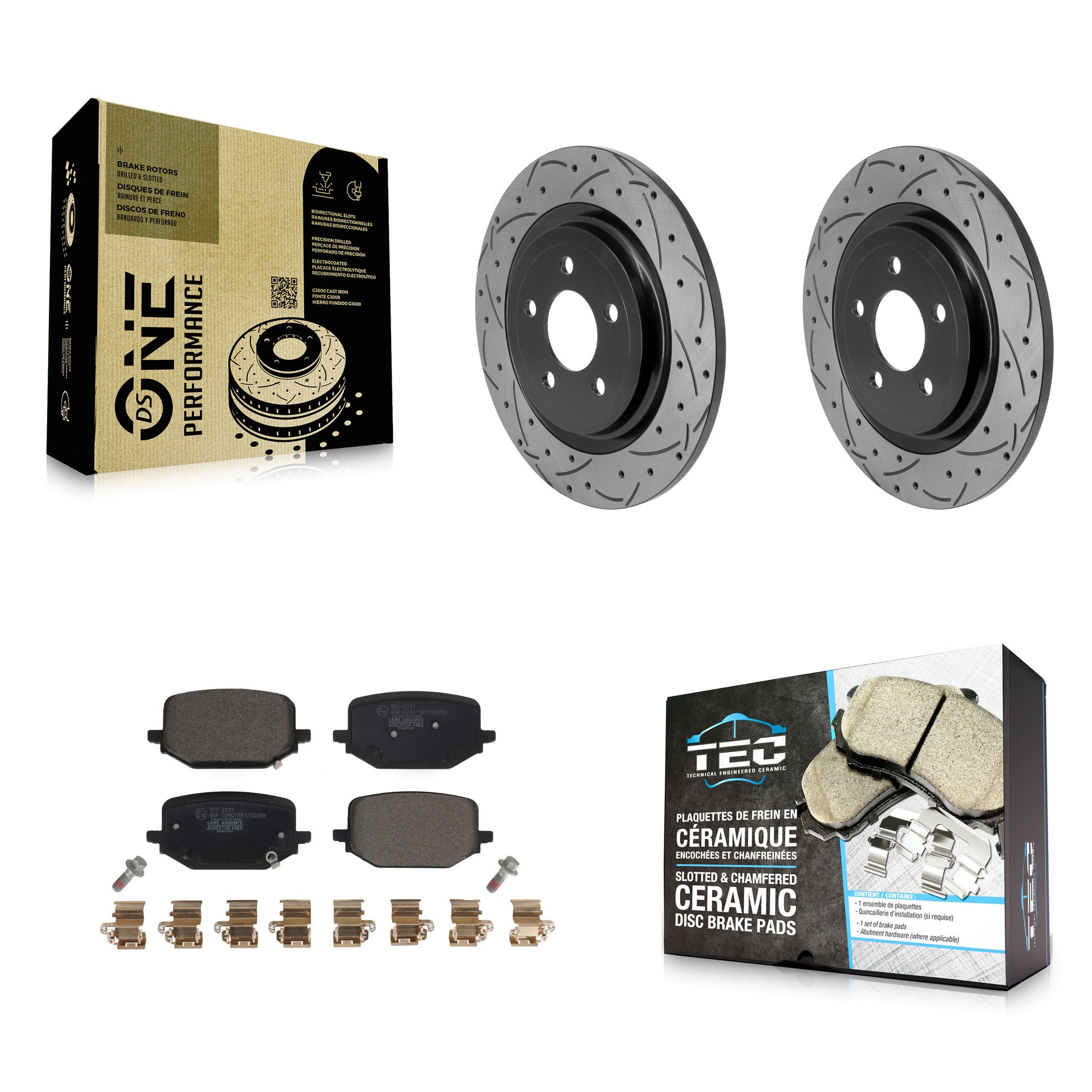 Disc Rotors and Ceramic Brake Pads Kit-KDT-102044