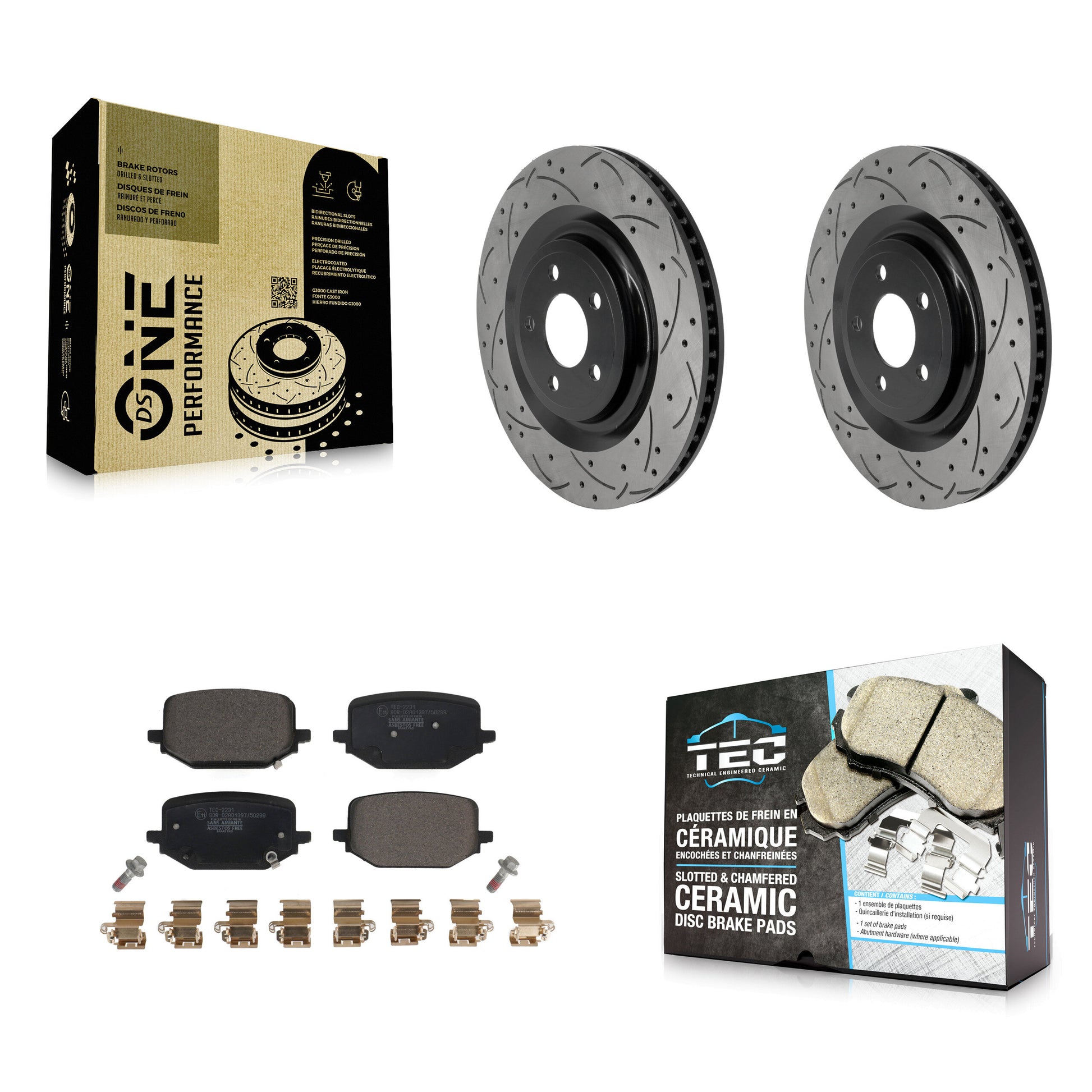 Disc Rotors and Ceramic Brake Pads Kit-KDT-102046