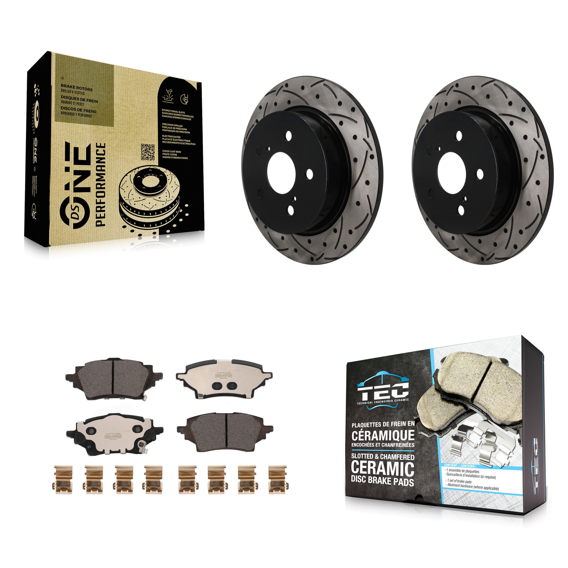 Disc Rotors and Ceramic Brake Pads Kit-KDT-102055