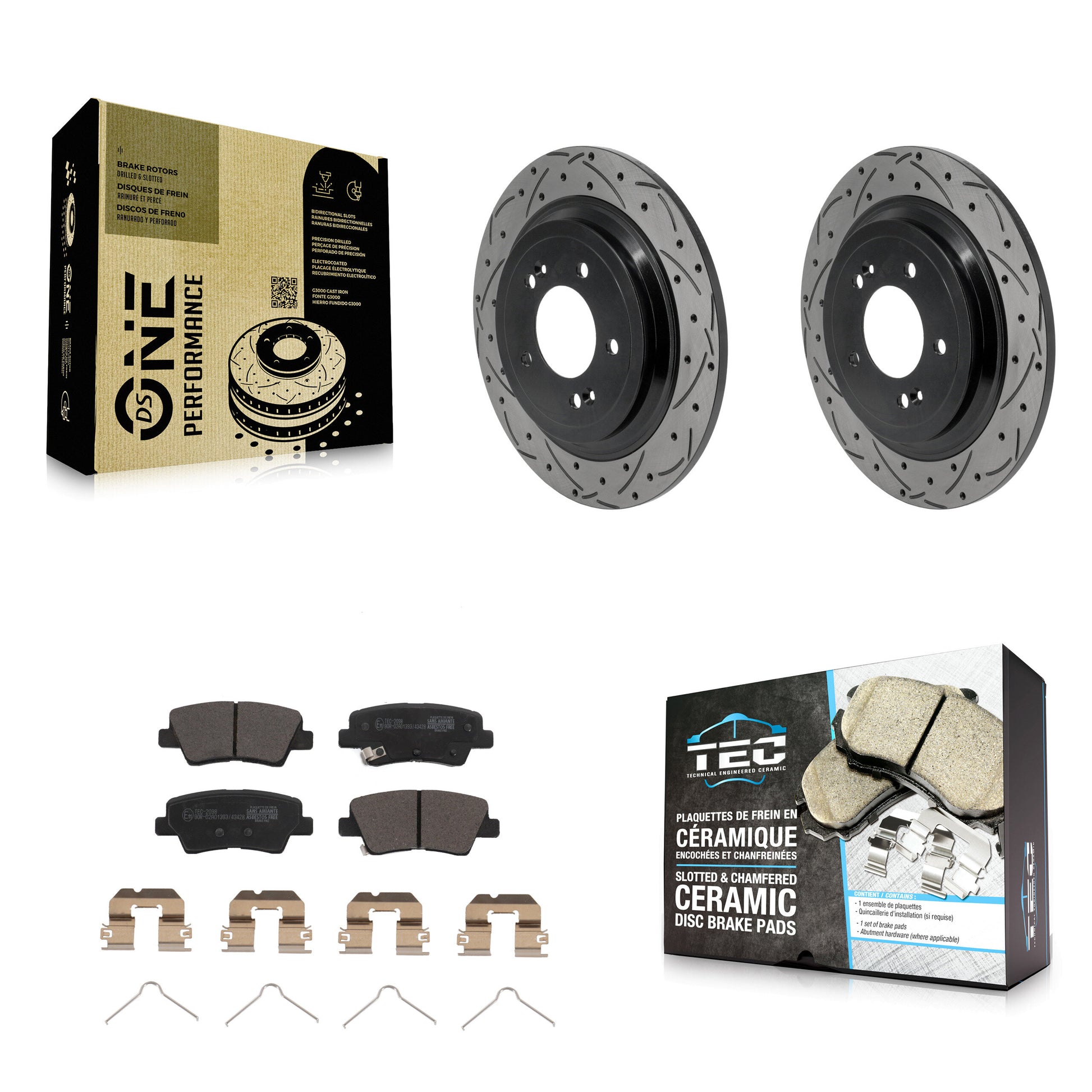 Disc Rotors and Ceramic Brake Pads Kit-KDT-102062