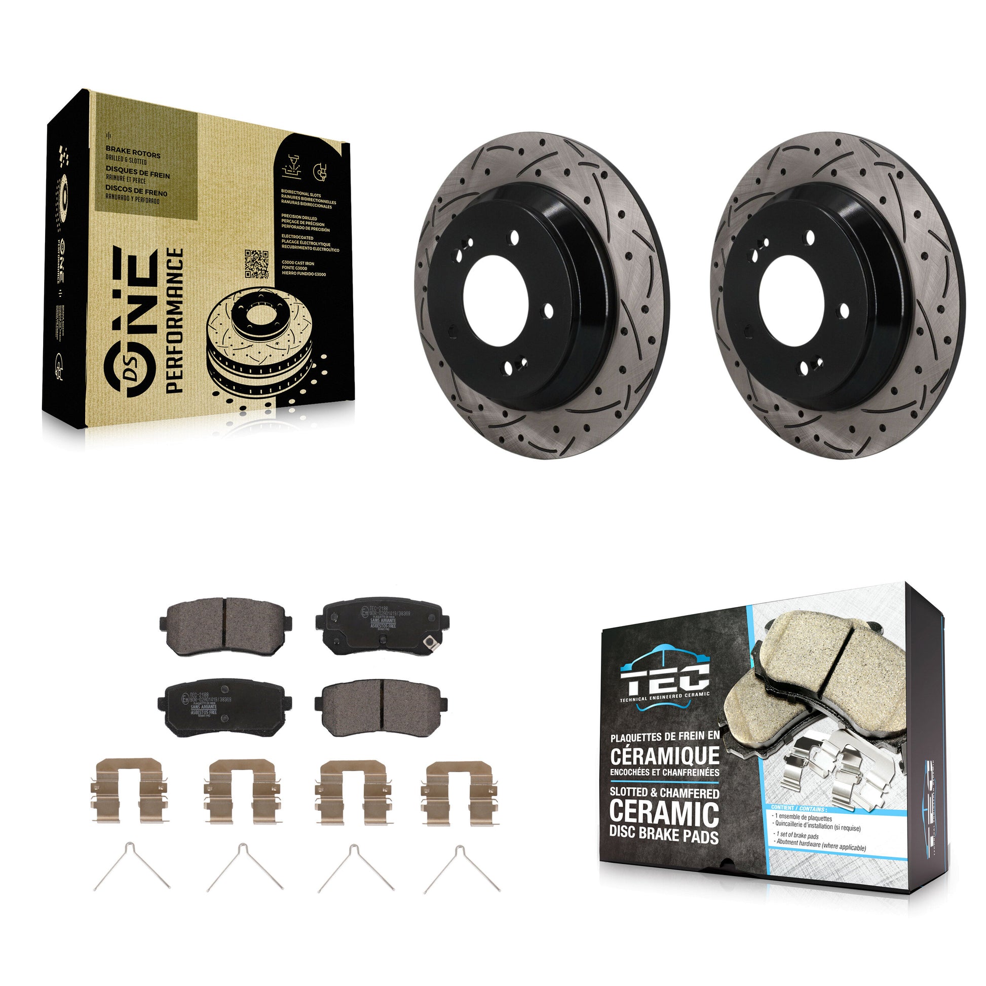 Disc Rotors and Ceramic Brake Pads Kit-KDT-102066